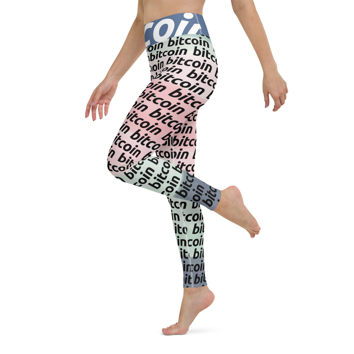 Bitcoin Palette Yoga Leggings printful