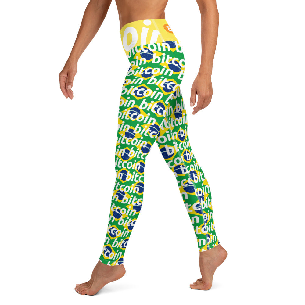 Bitcoin Samba Yoga Leggings printful