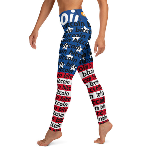 Bitcoin USA Yoga Leggings printful