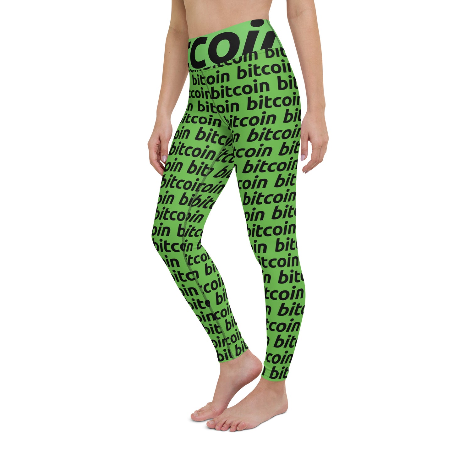 Bitcoin Tree Yoga Leggings printful