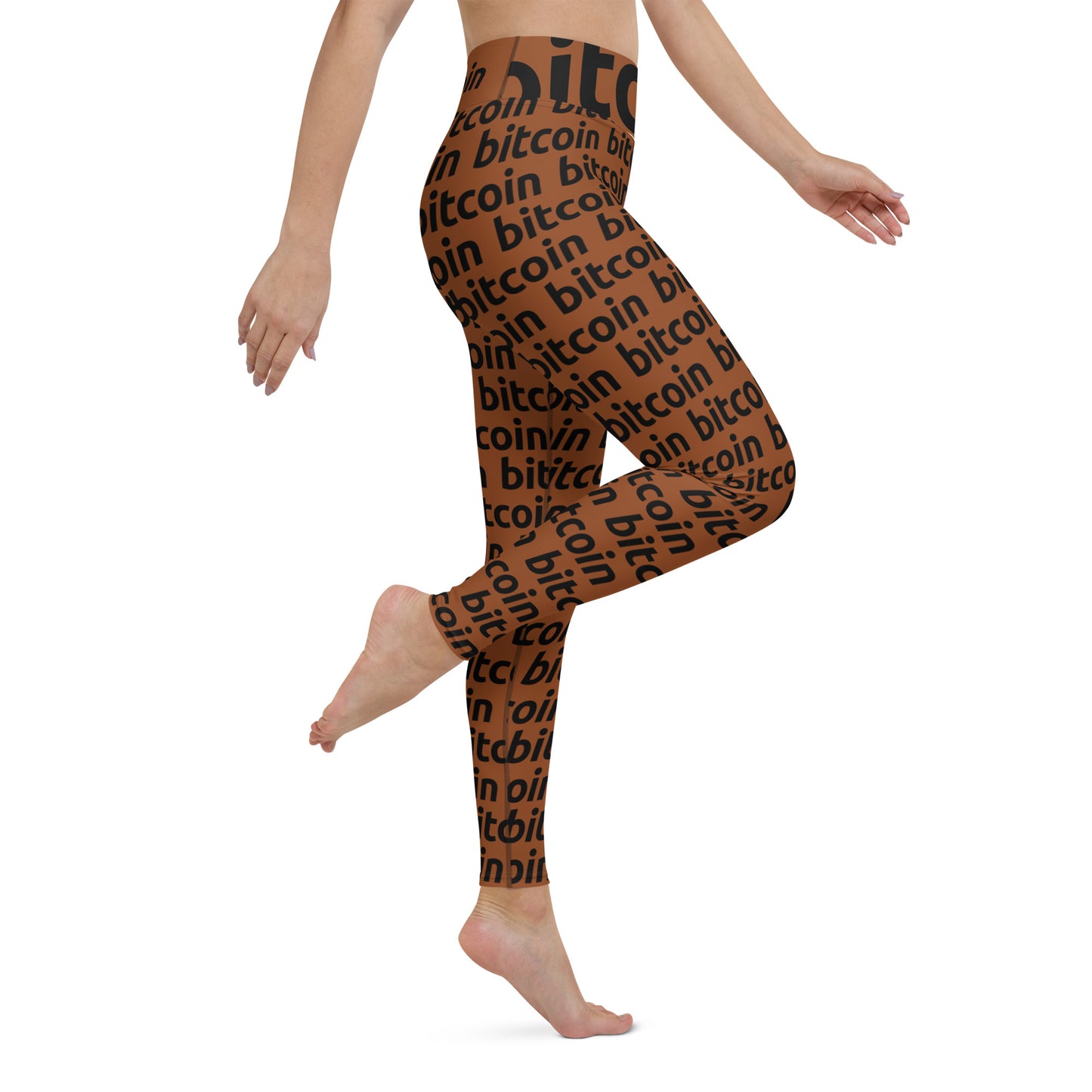Bitcoin Brown Yoga Leggings