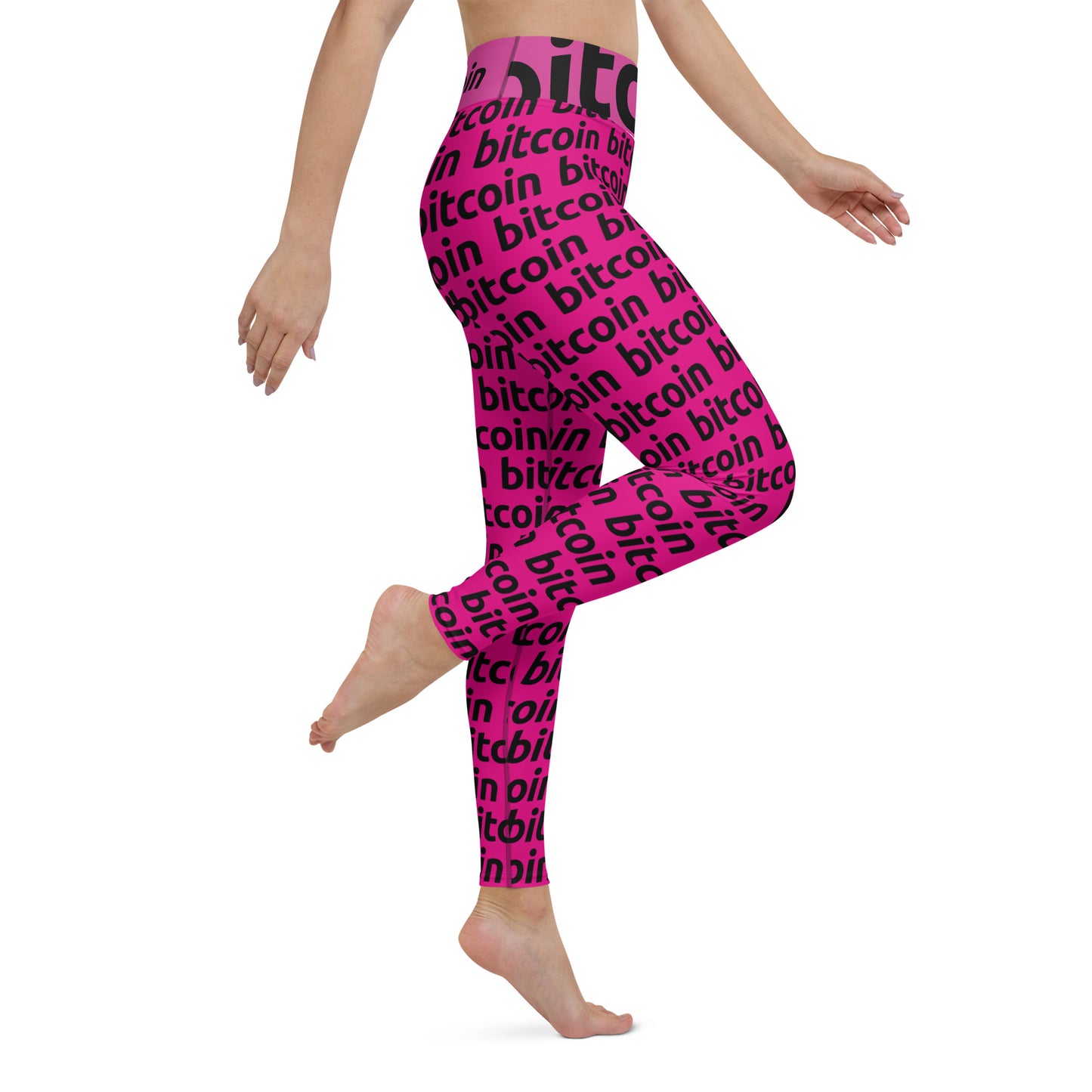 Bitcoin Amarena Yoga Leggings printful
