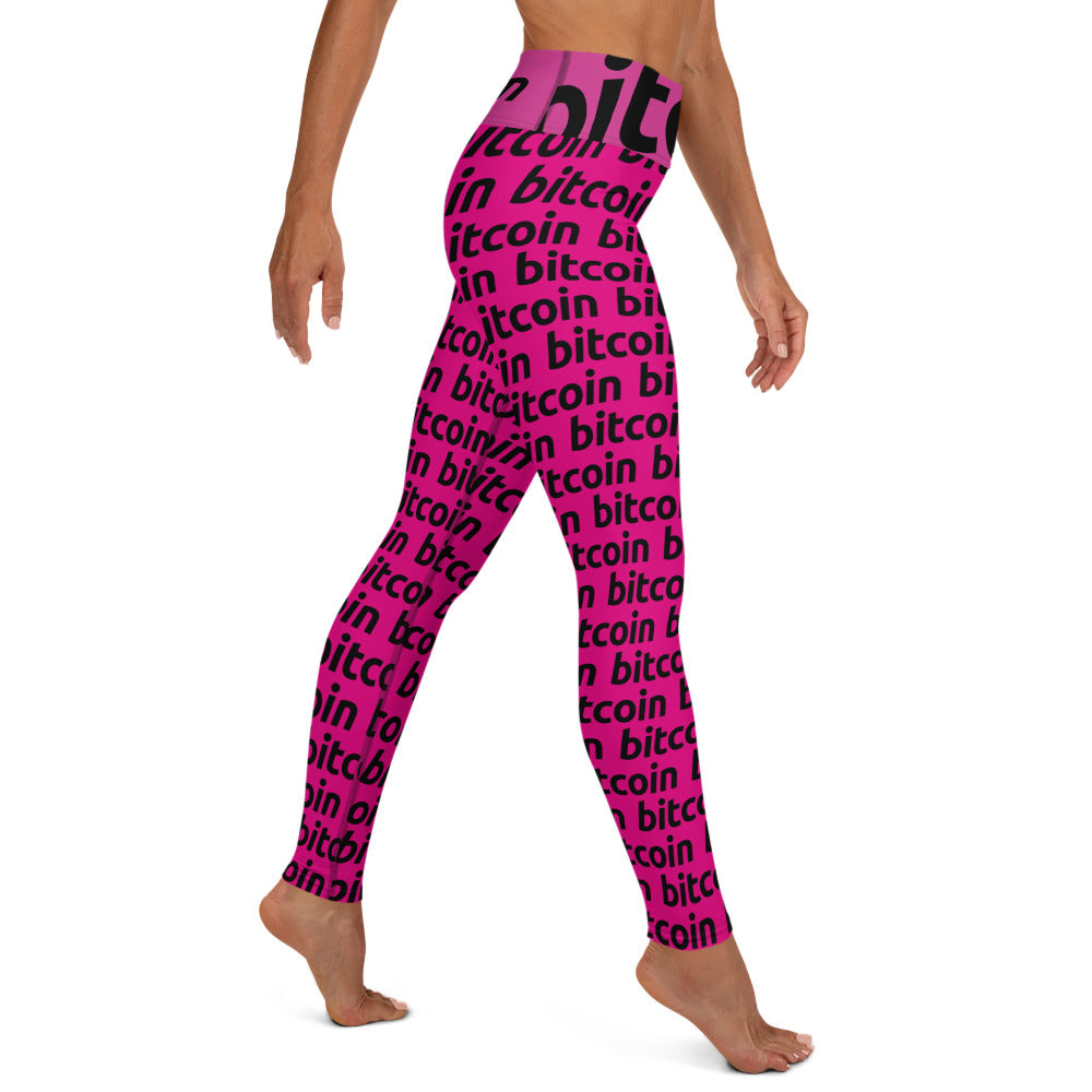 Bitcoin Amarena Yoga Leggings printful