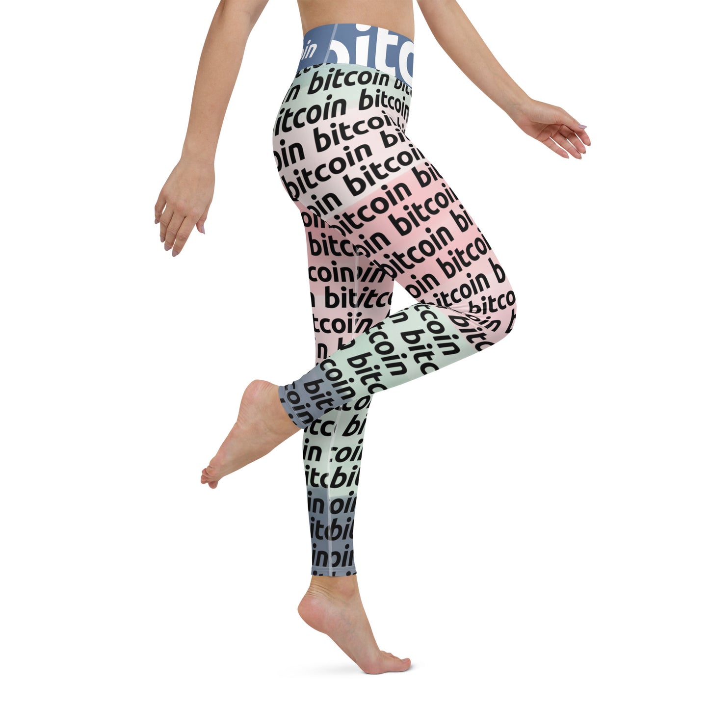 Bitcoin Palette Yoga Leggings printful