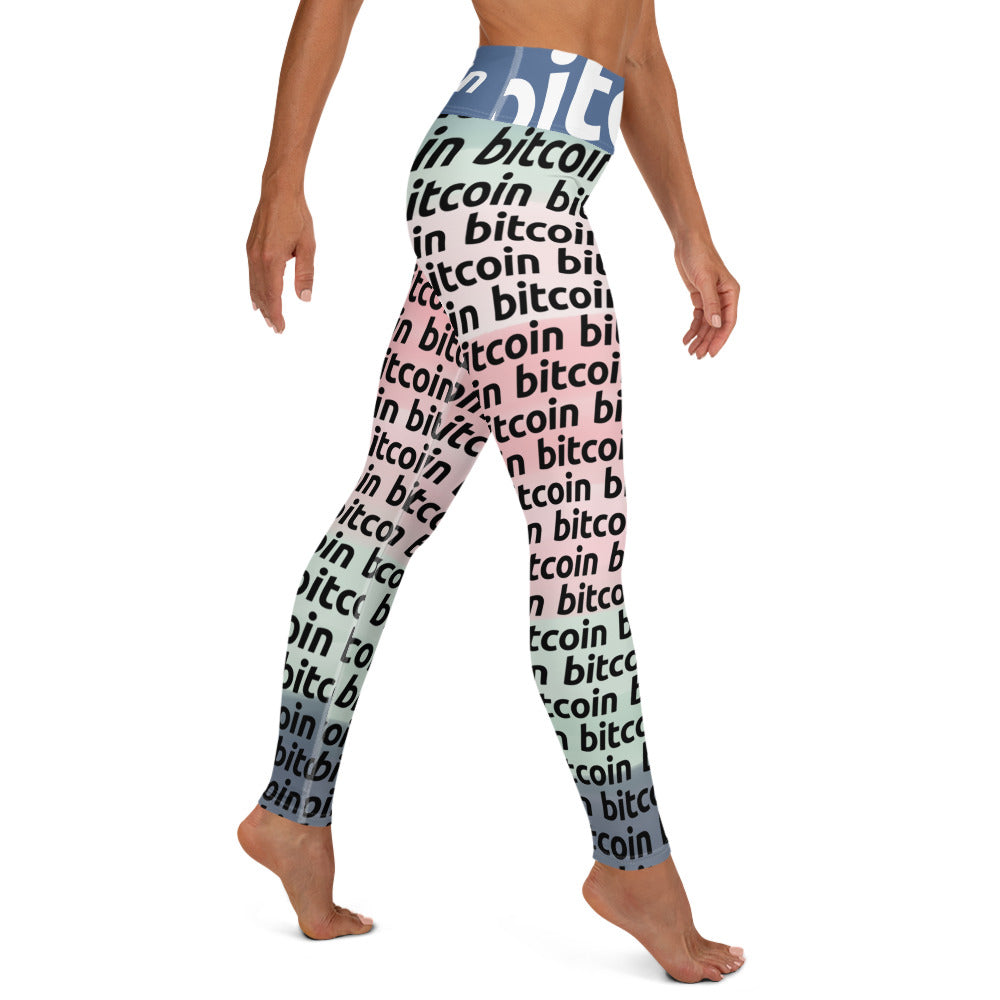 Bitcoin Palette Yoga Leggings printful