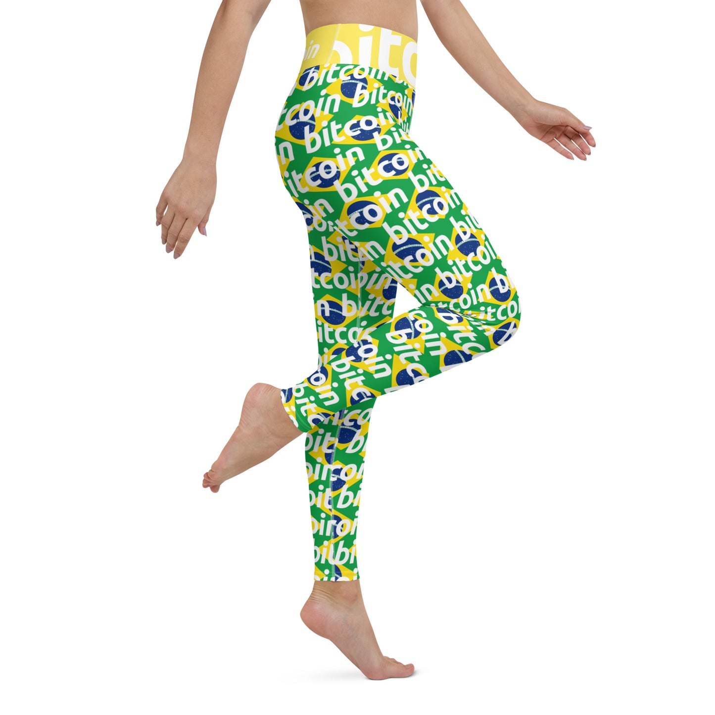 Bitcoin Samba Yoga Leggings printful