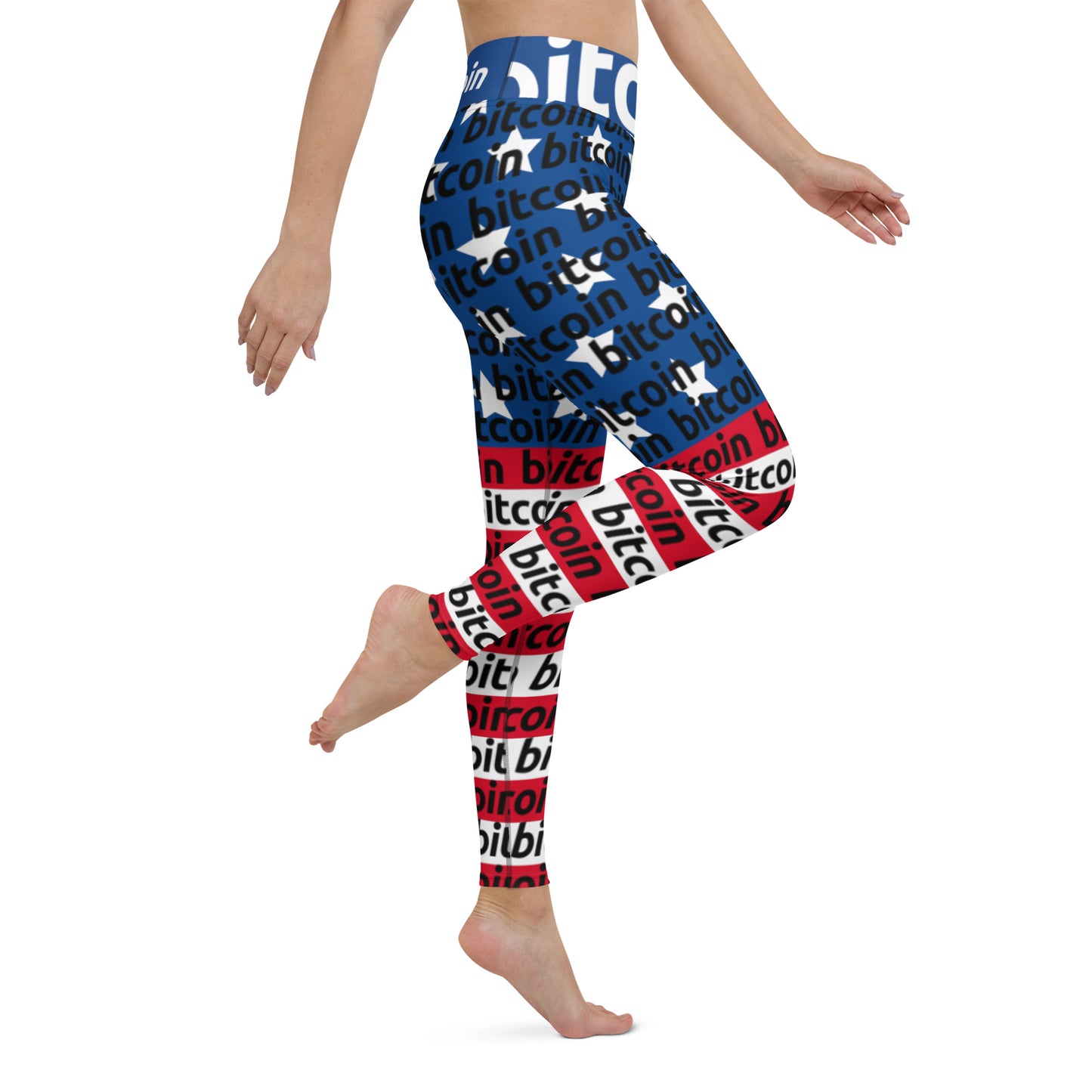 Bitcoin USA Yoga Leggings printful