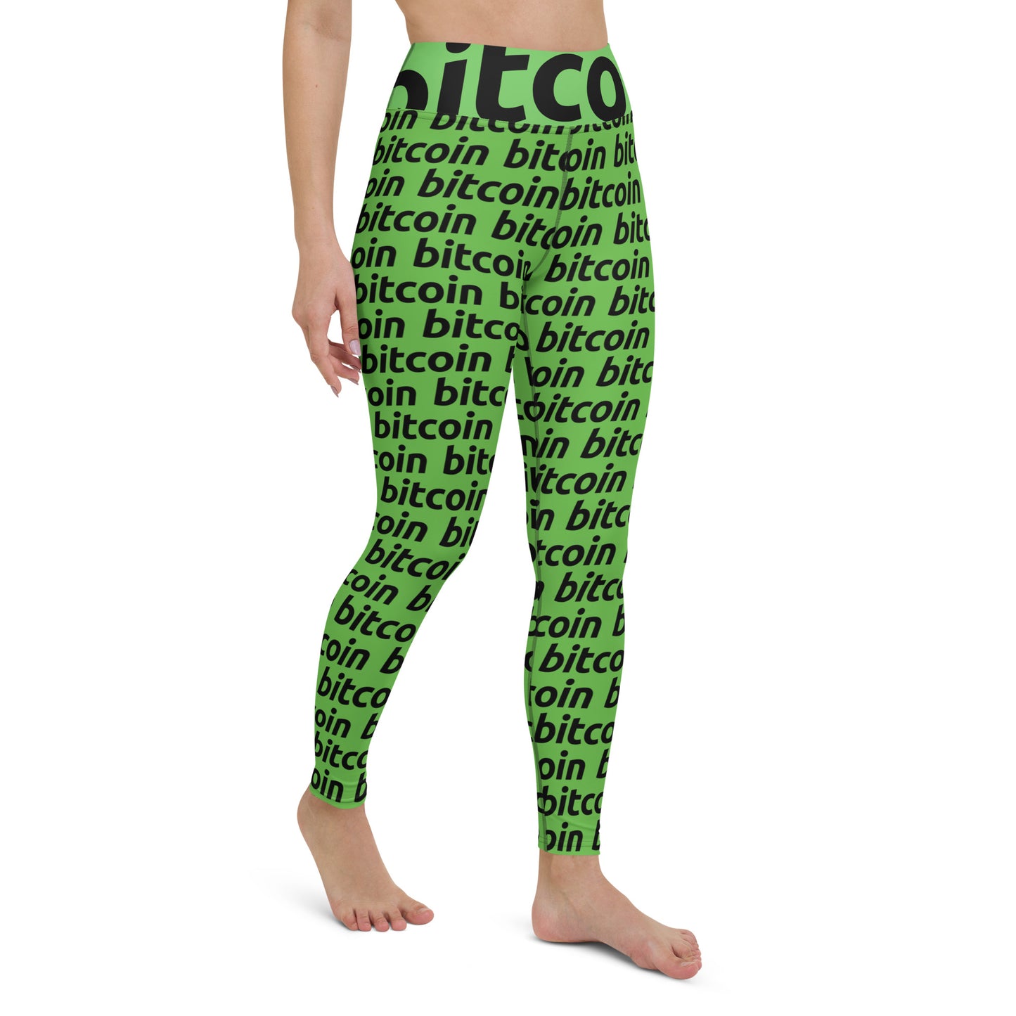 Bitcoin Tree Yoga Leggings printful