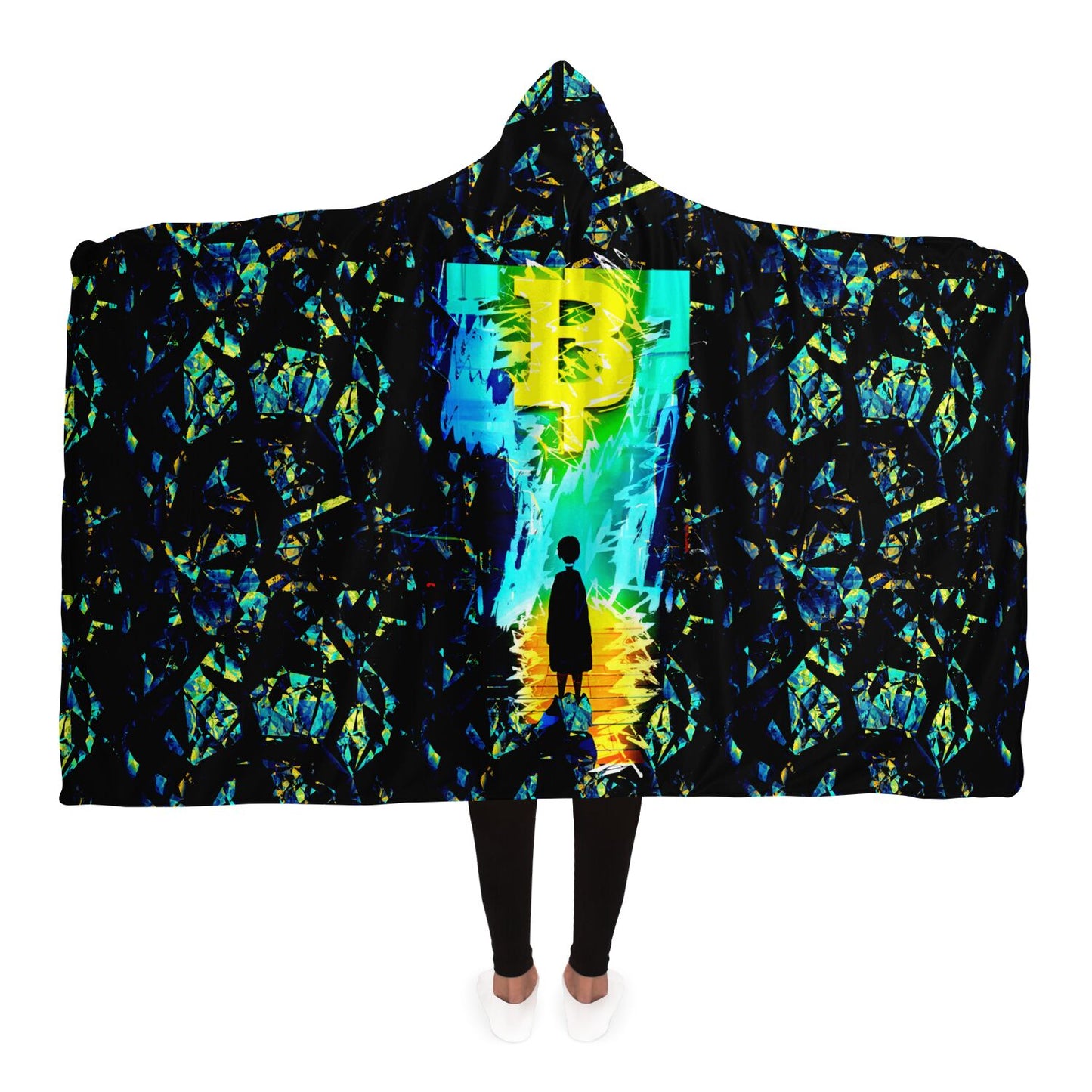 Bitcoin Solo Hooded Blanket