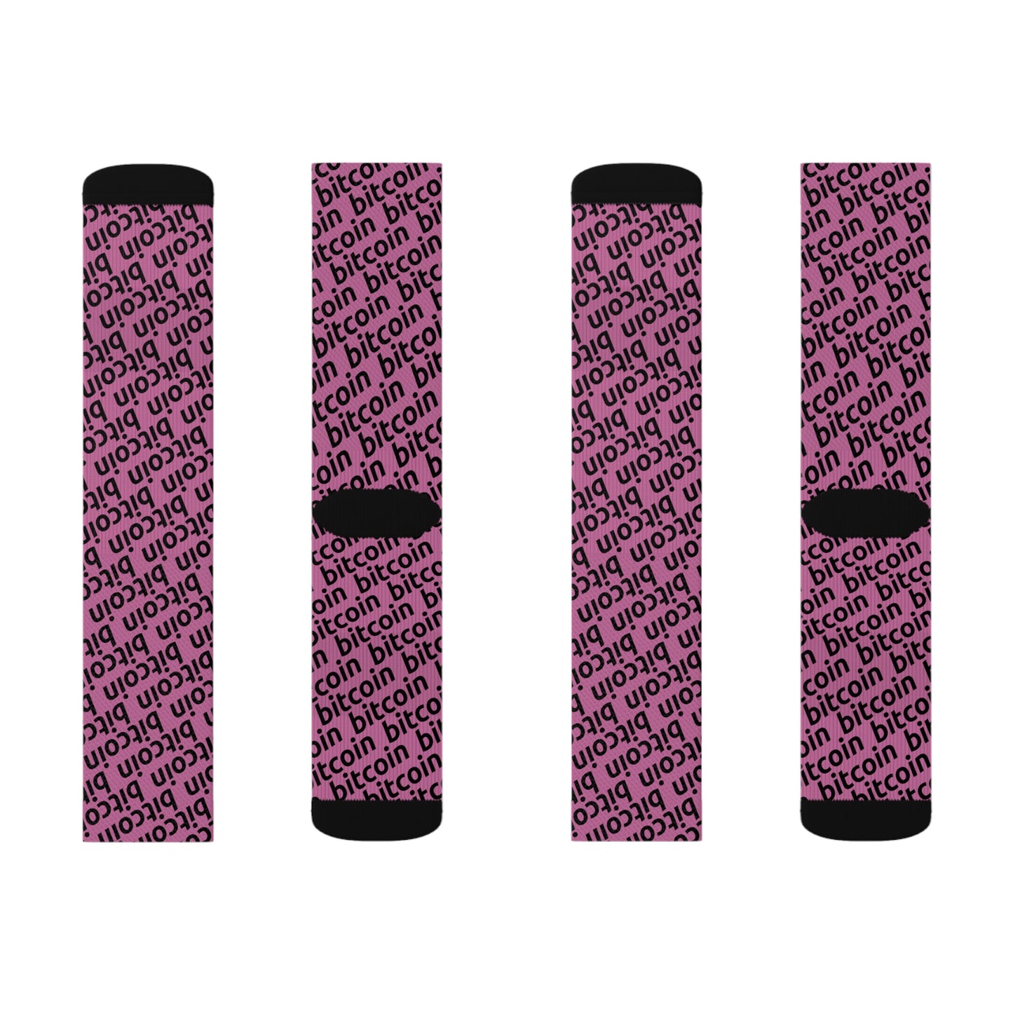 Bitcoin Pink Socks Printify