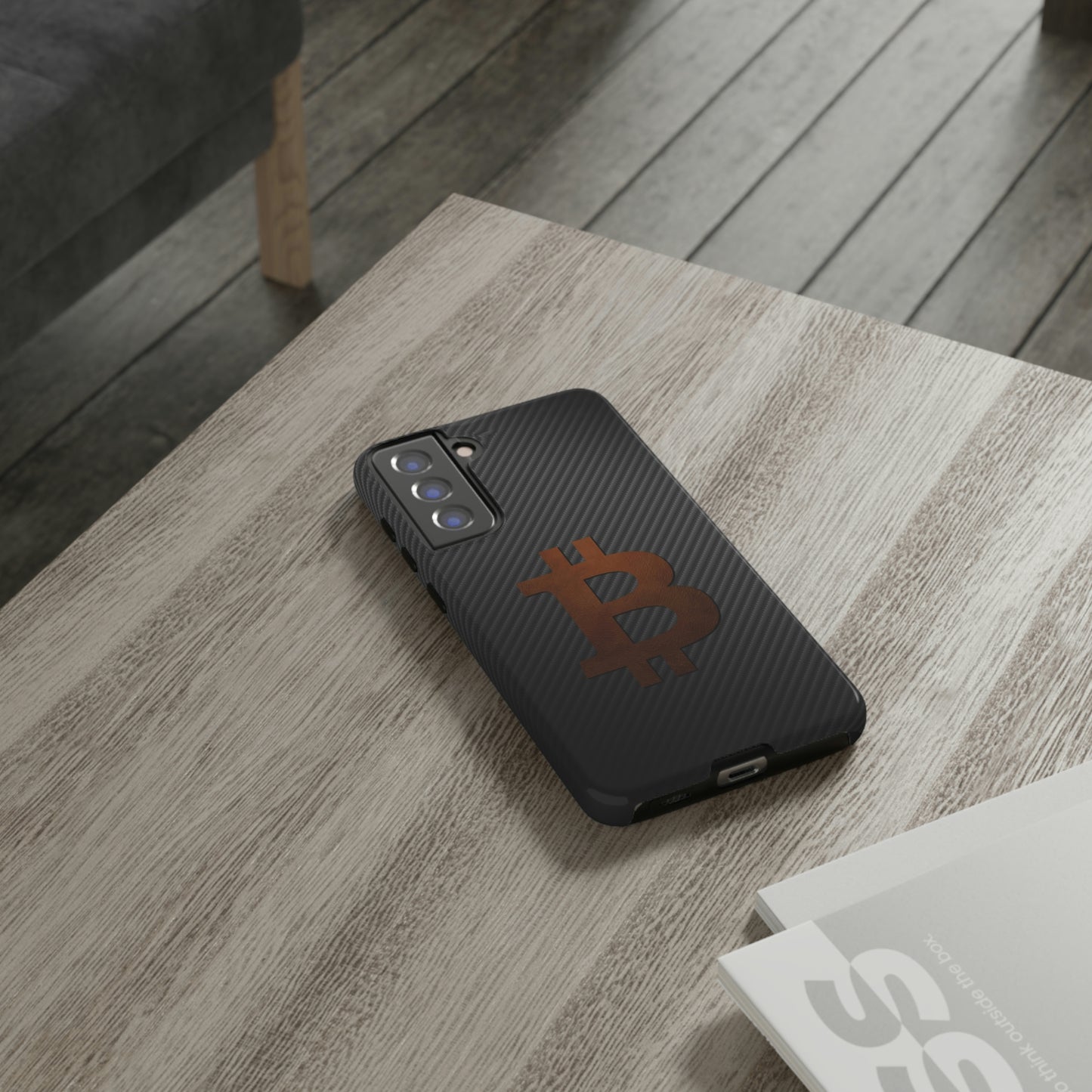 Bitcoin Fiber Brown Leather Case In N Out Crypto