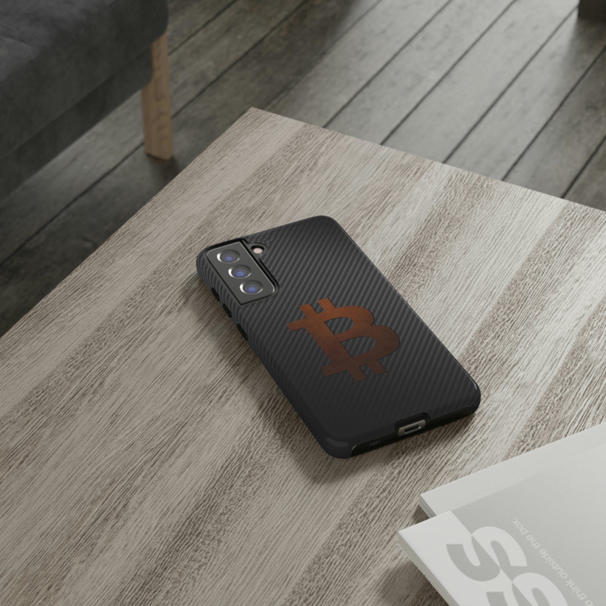 Bitcoin Fiber Brown Leather Case In N Out Crypto