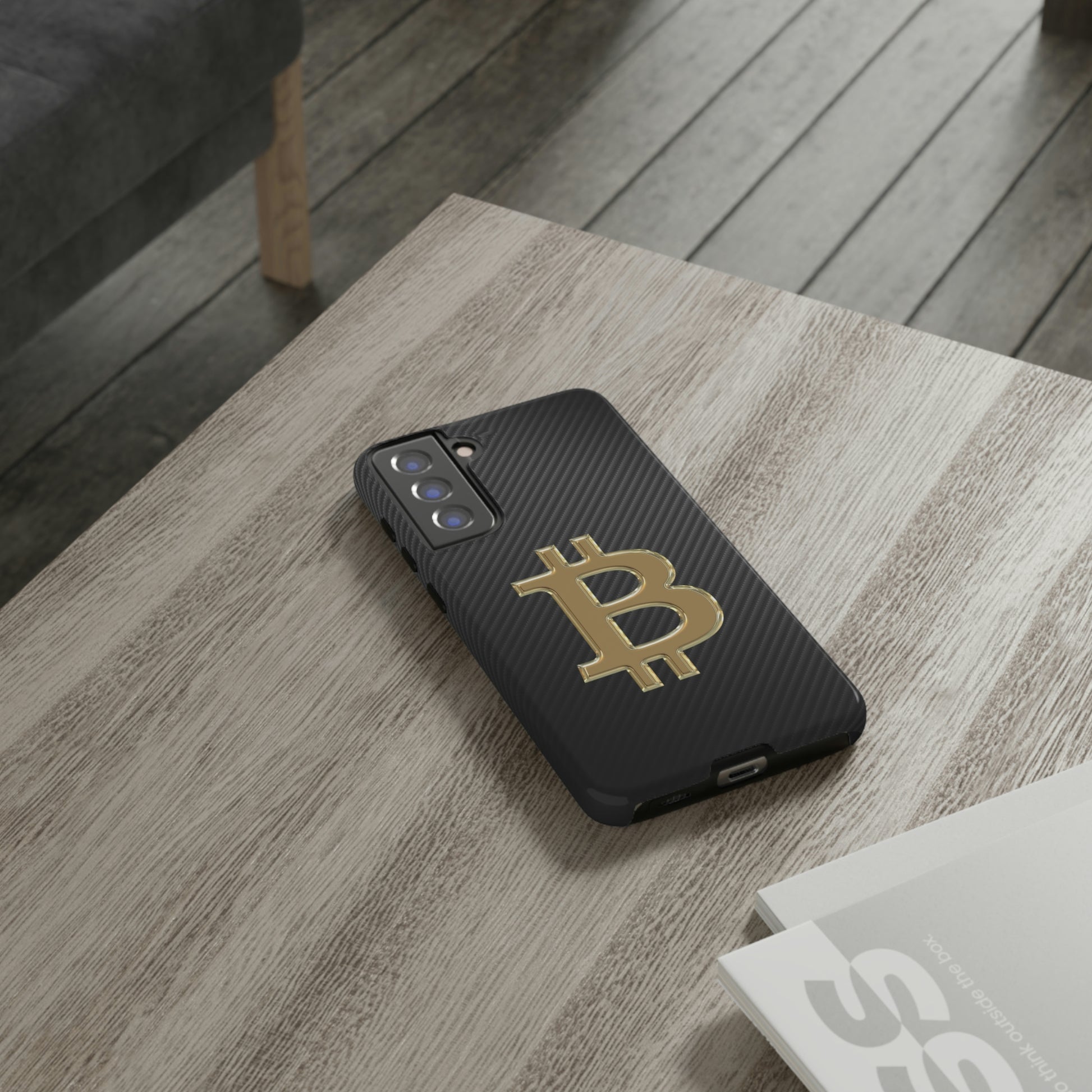 Bitcoin Carbon Fiber Gold Case In N Out Crypto