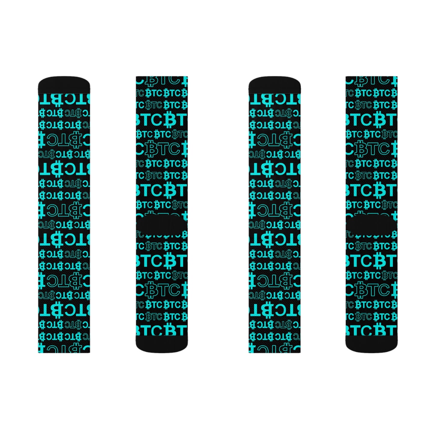 Bitcoin Dubai Blue Socks Printify