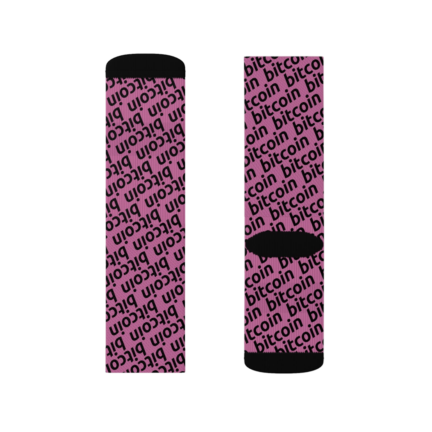 Bitcoin Pink Socks Printify