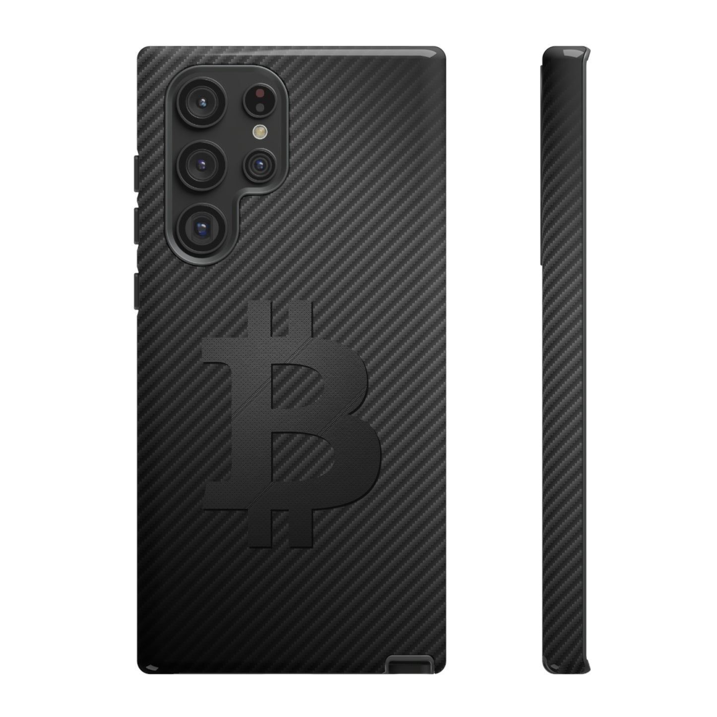 Bitcoin Fiber Blk Leather Tough Case In N Out Crypto