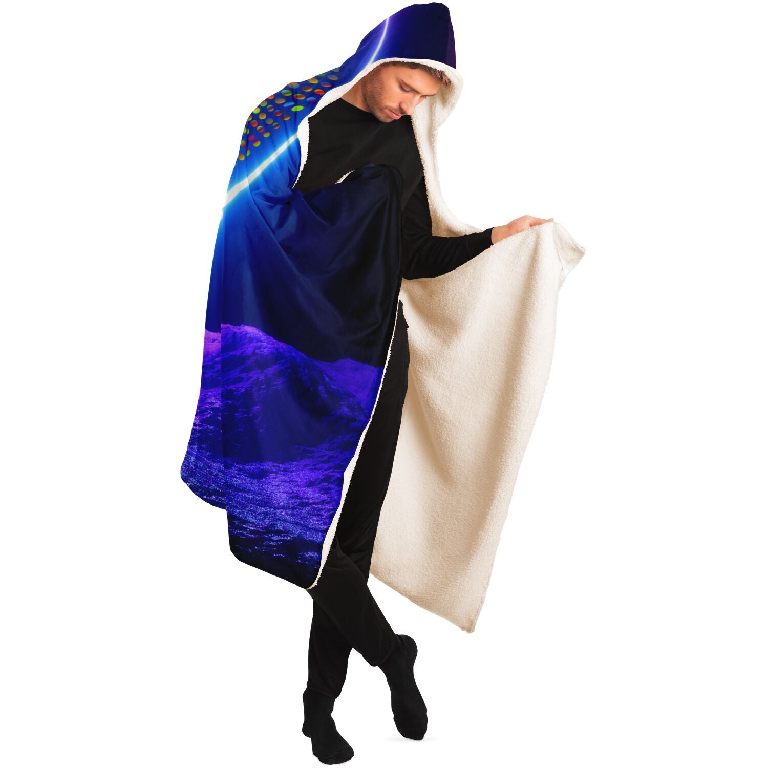 Bitcoin Space Hooded Blanket In N Out Crypto