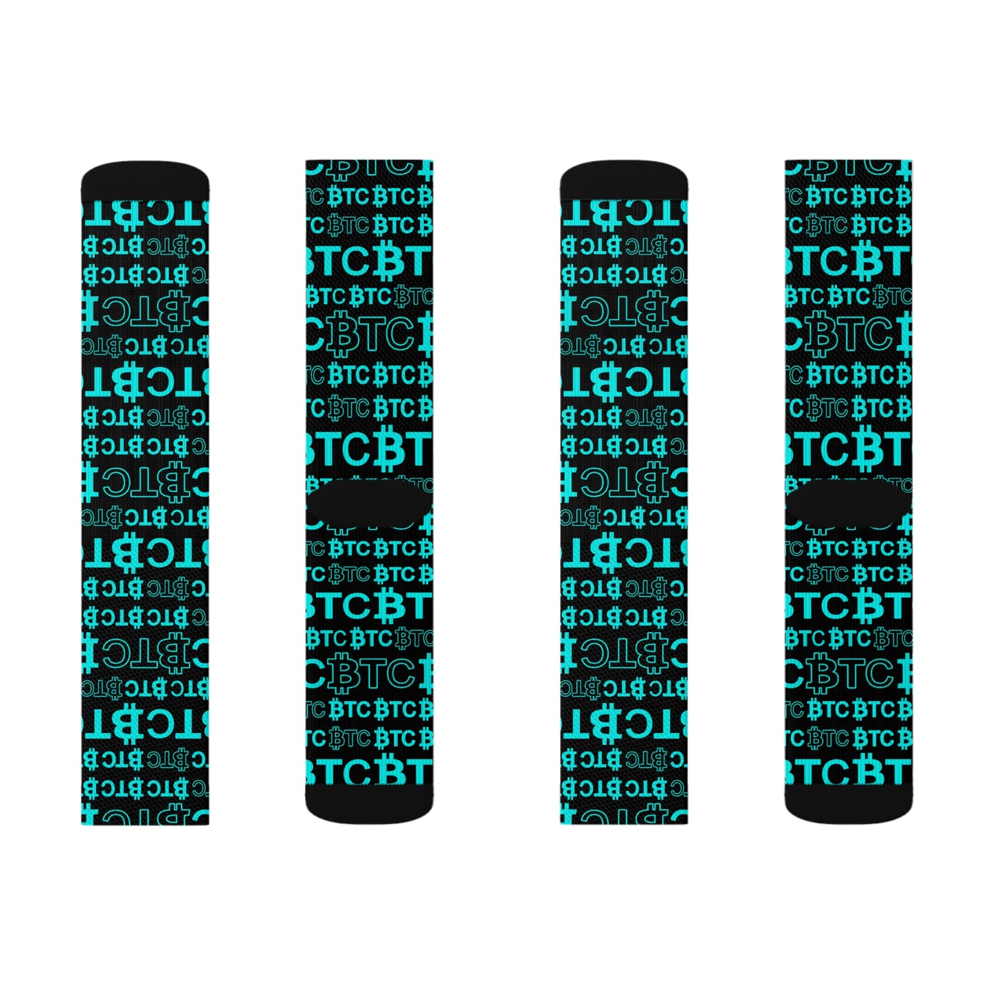 Bitcoin Dubai Blue Socks Printify