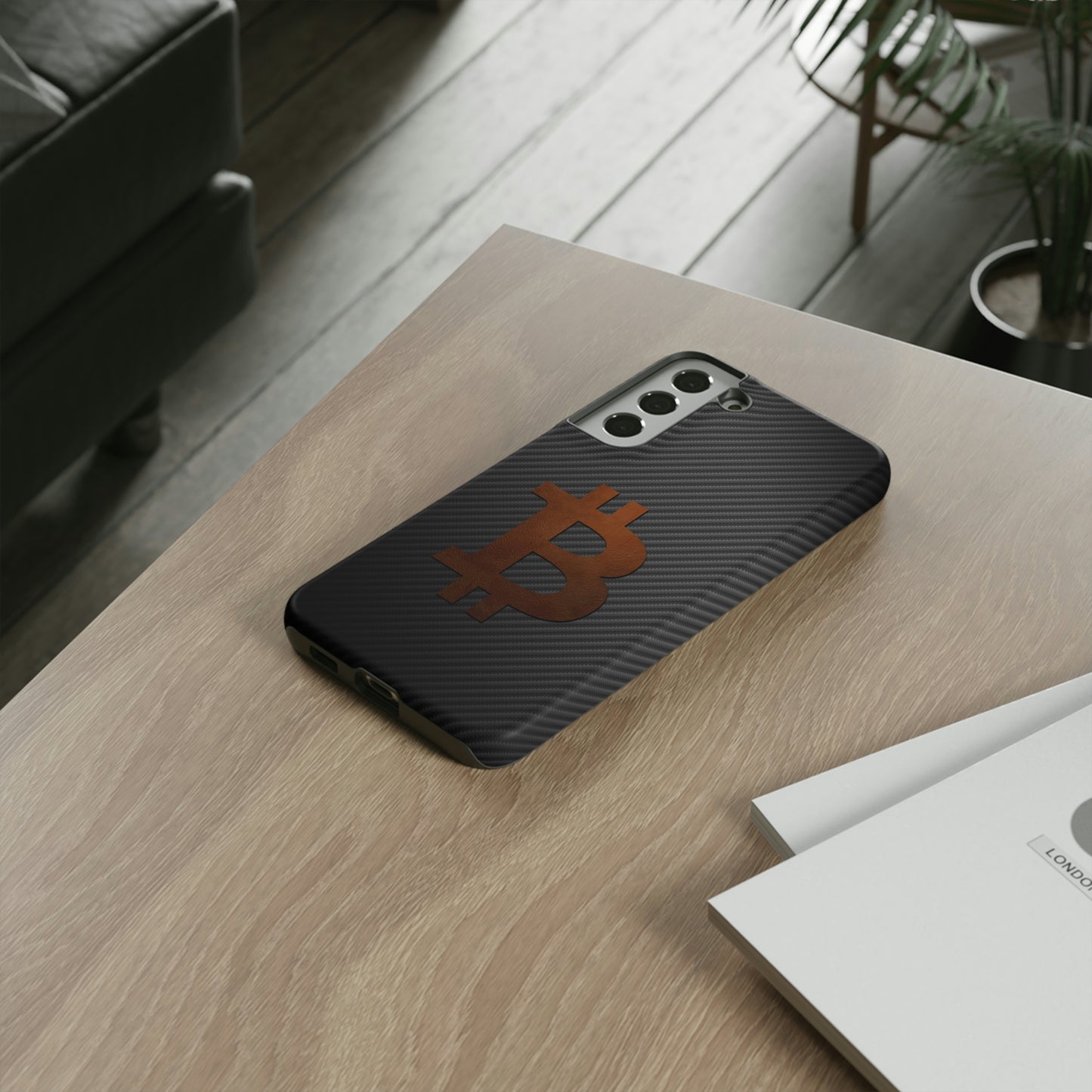 Bitcoin Fiber Brown Leather Case In N Out Crypto