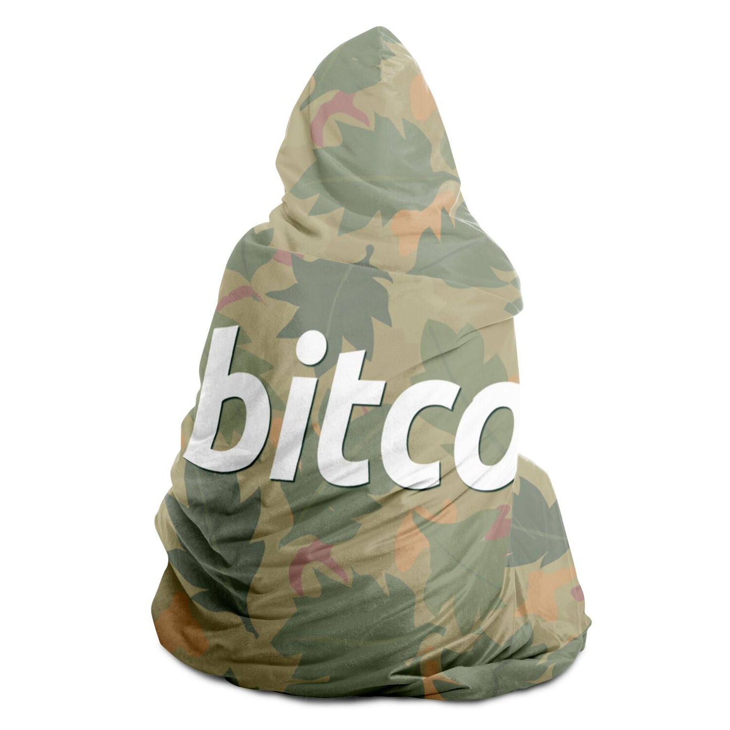 Bitcoin Leaf Hooded Blanket In N Out Crypto