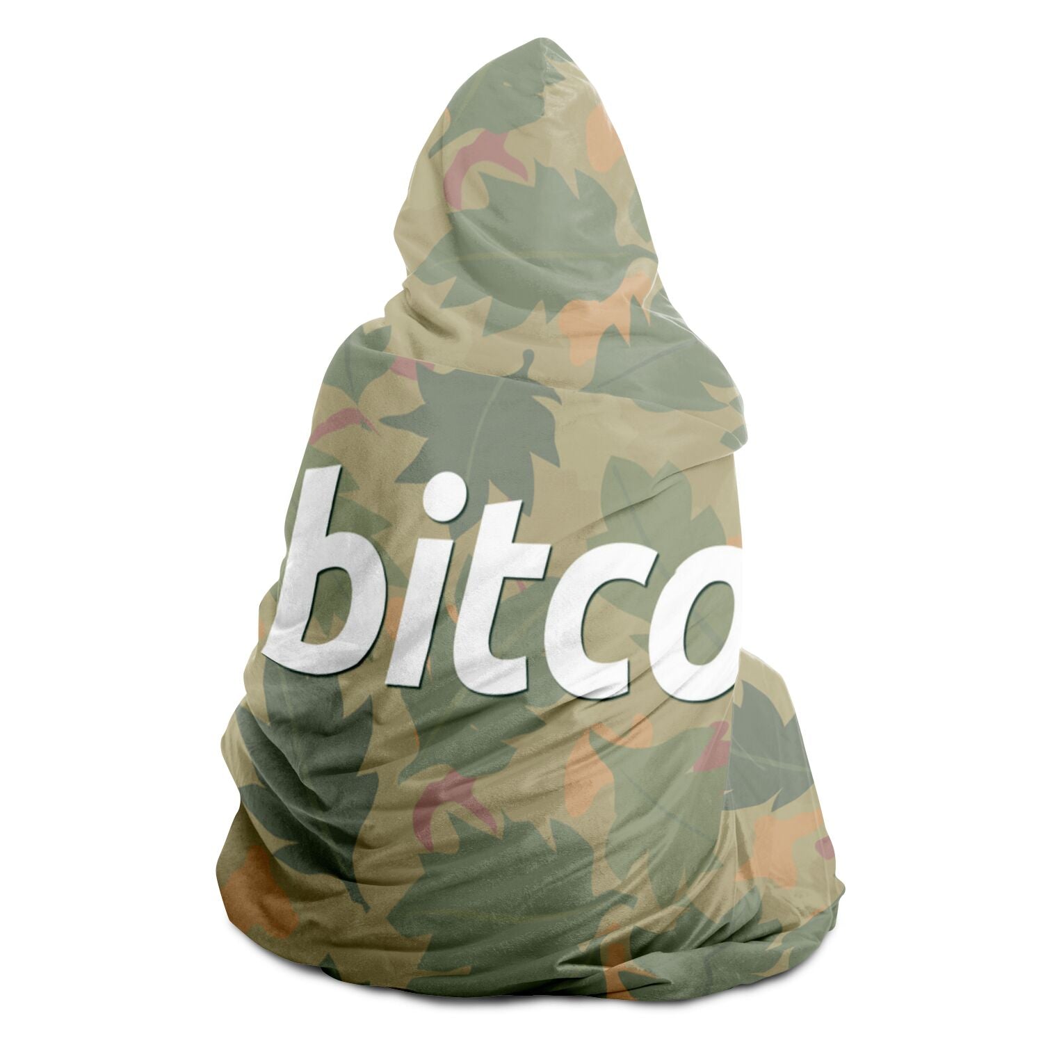 Bitcoin Leaf Hooded Blanket In N Out Crypto