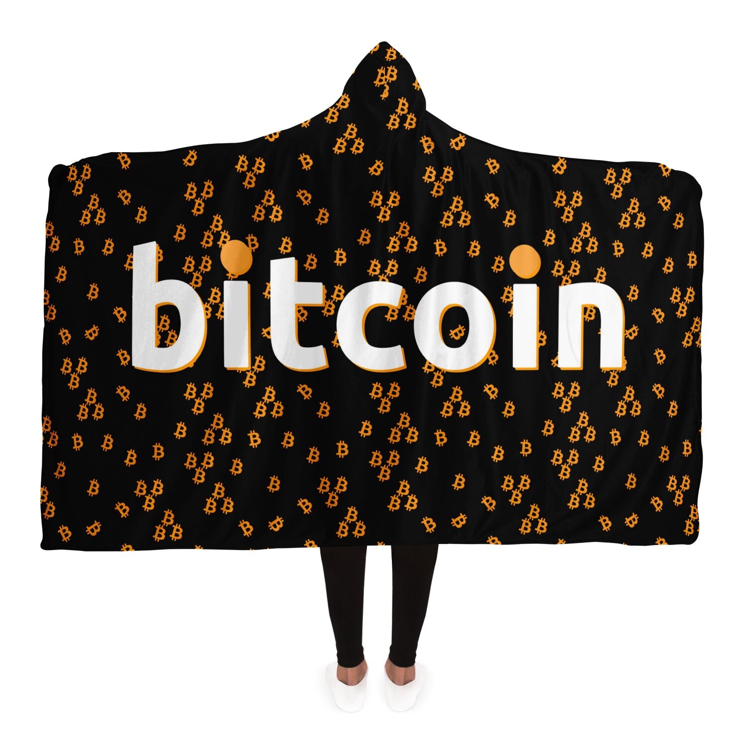 Bitcoin Scatter Hooded Blanket In N Out Crypto