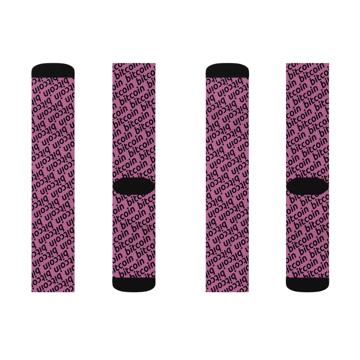 Bitcoin Pink Socks Printify