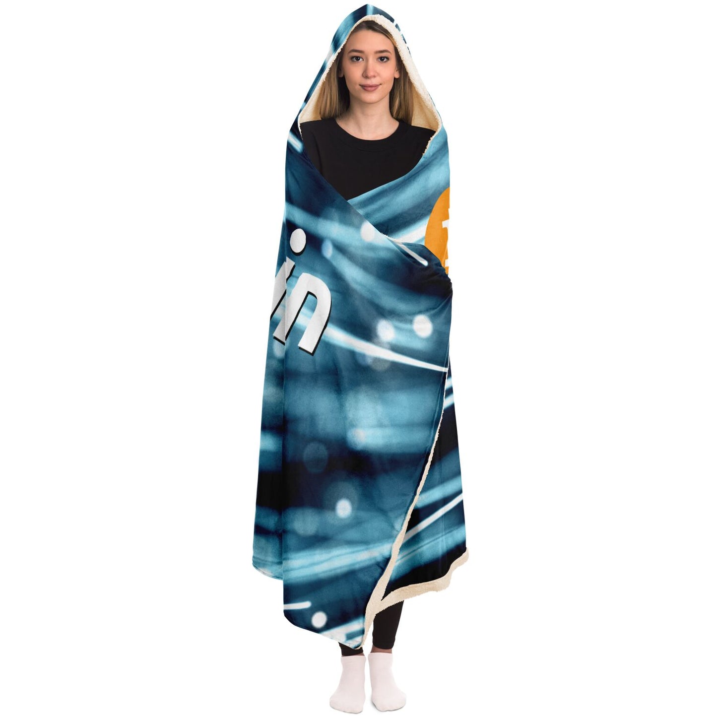 Bitcoin Optics Hooded Blanket
