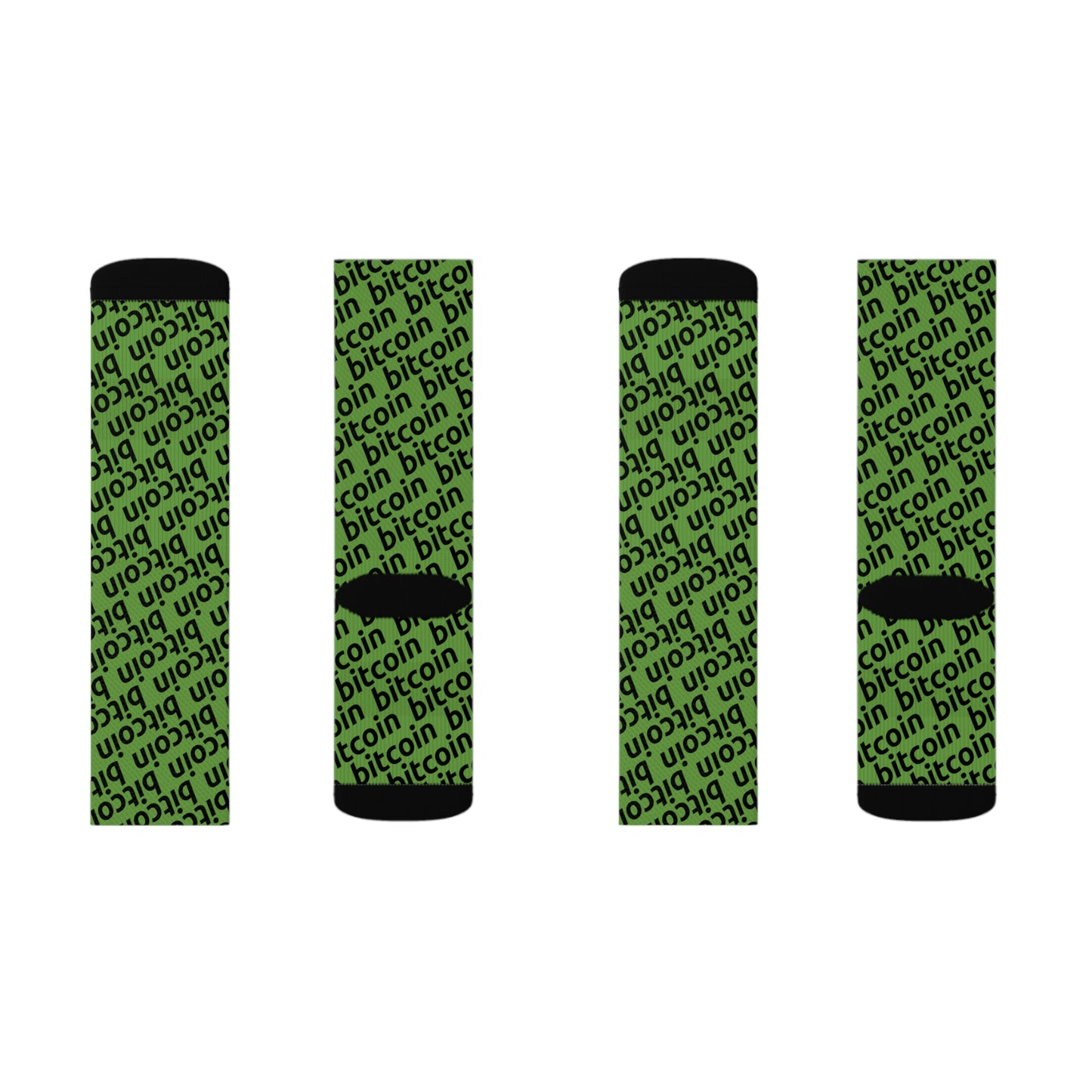 Bitcoin Green Socks Printify