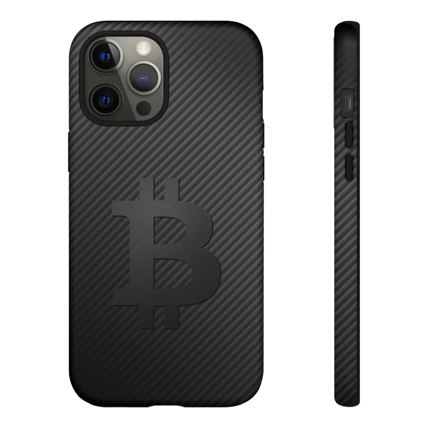 Bitcoin Fiber Blk Leather Tough Case In N Out Crypto
