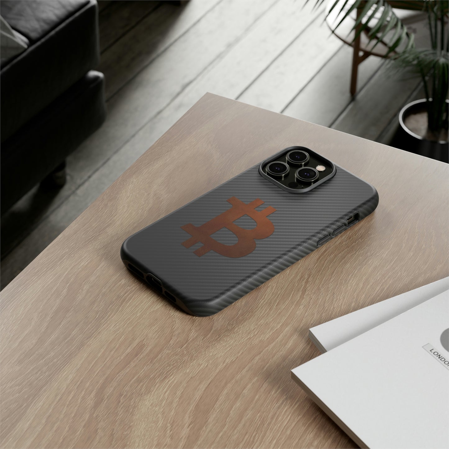 Bitcoin Fiber Brown Leather Case In N Out Crypto