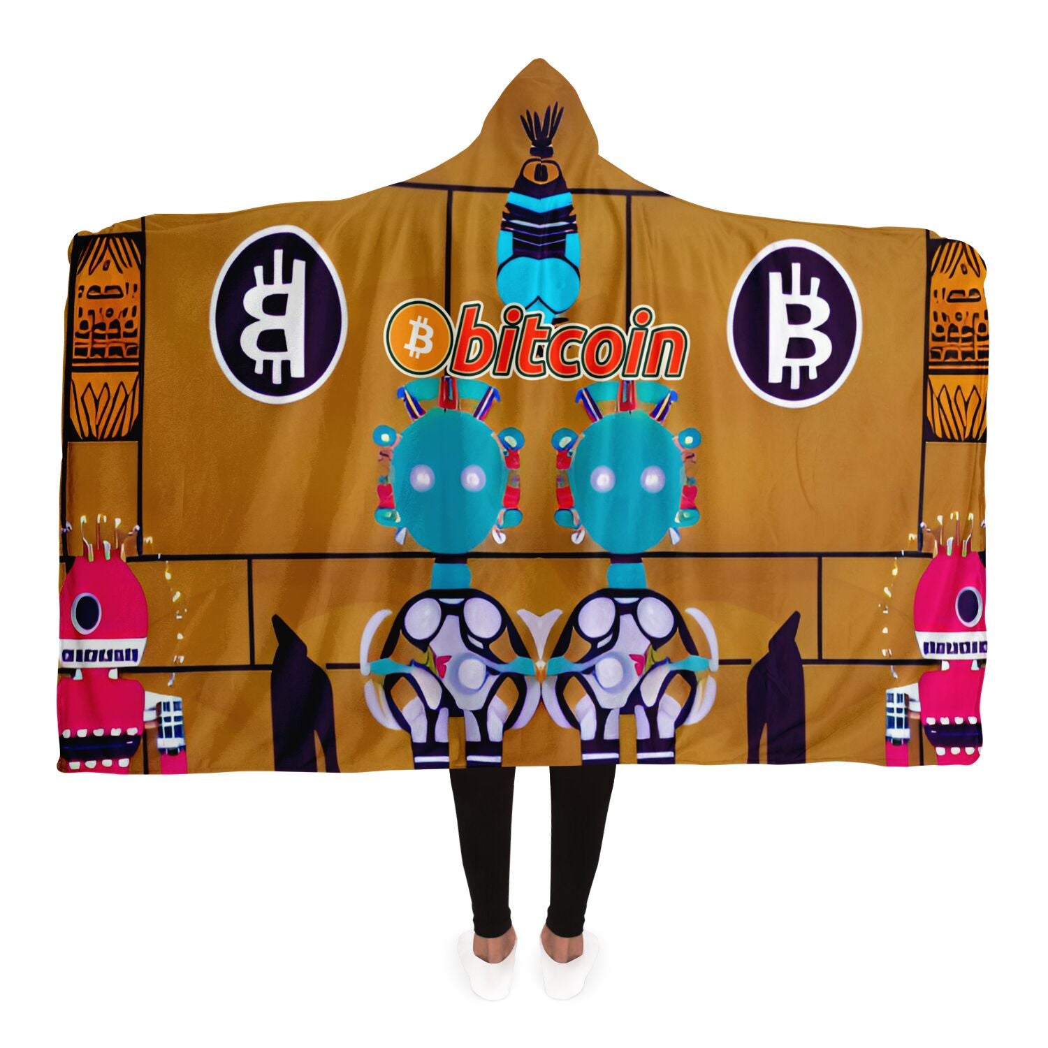 Bitcoin Hopi Hooded Blanket In N Out Crypto