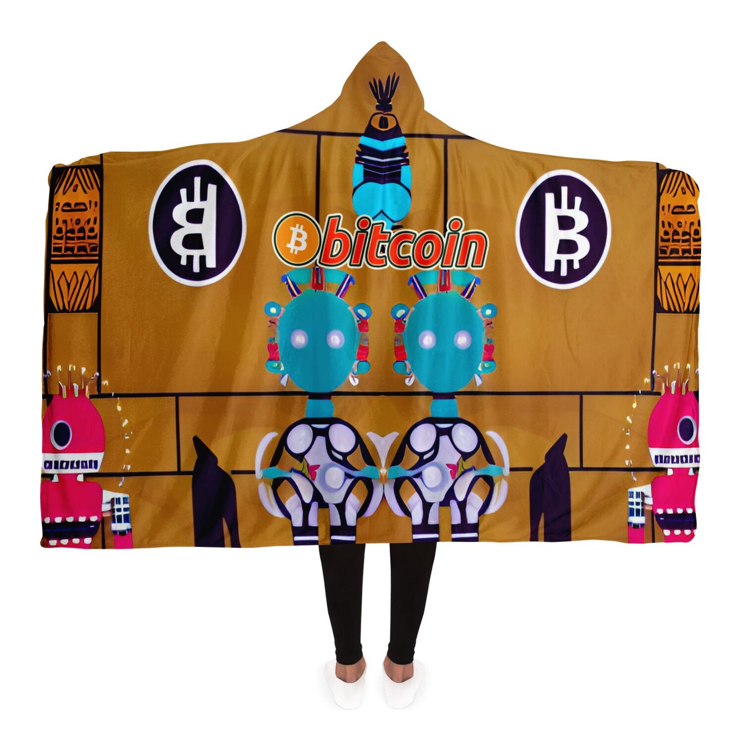 Bitcoin Hopi Hooded Blanket