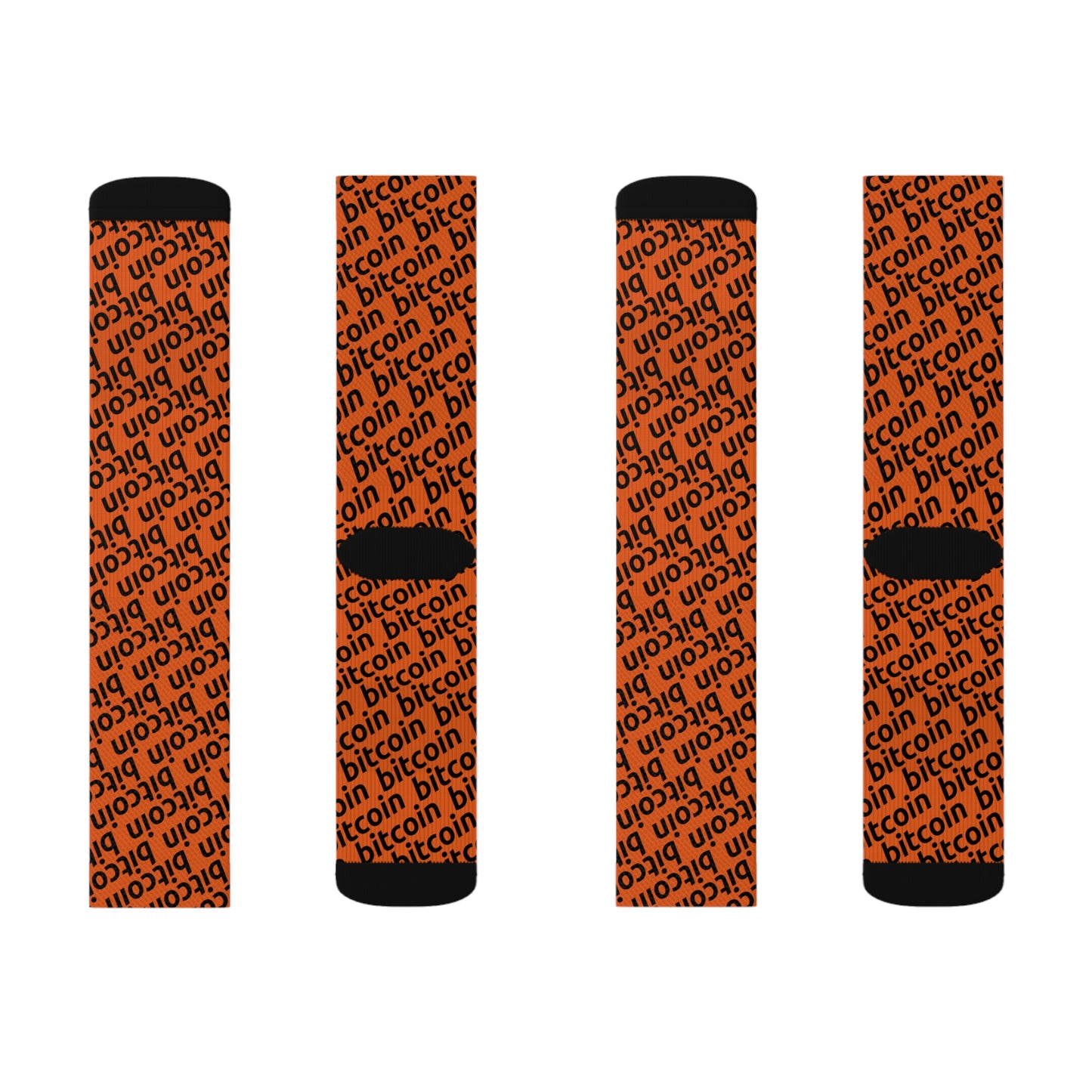Bitcoin Orange Socks Printify
