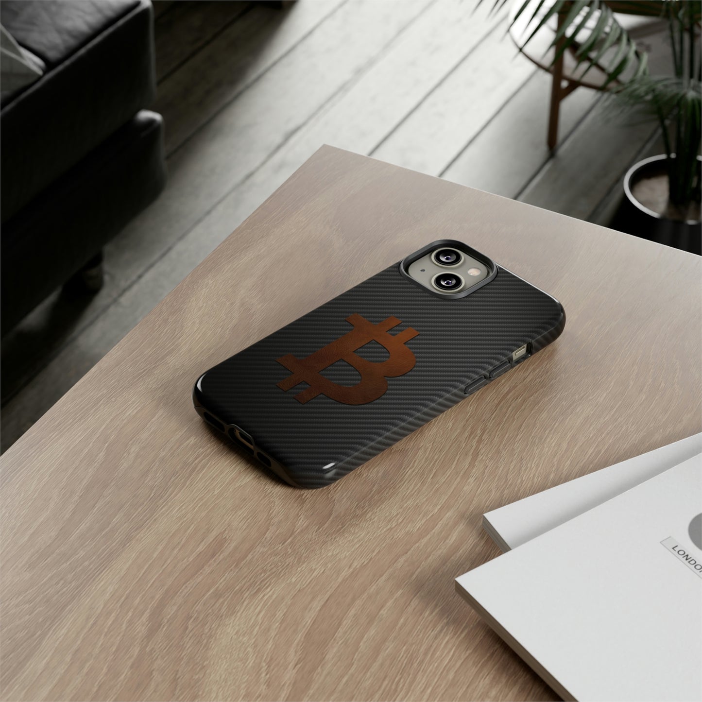 Bitcoin Fiber Brown Leather Case In N Out Crypto