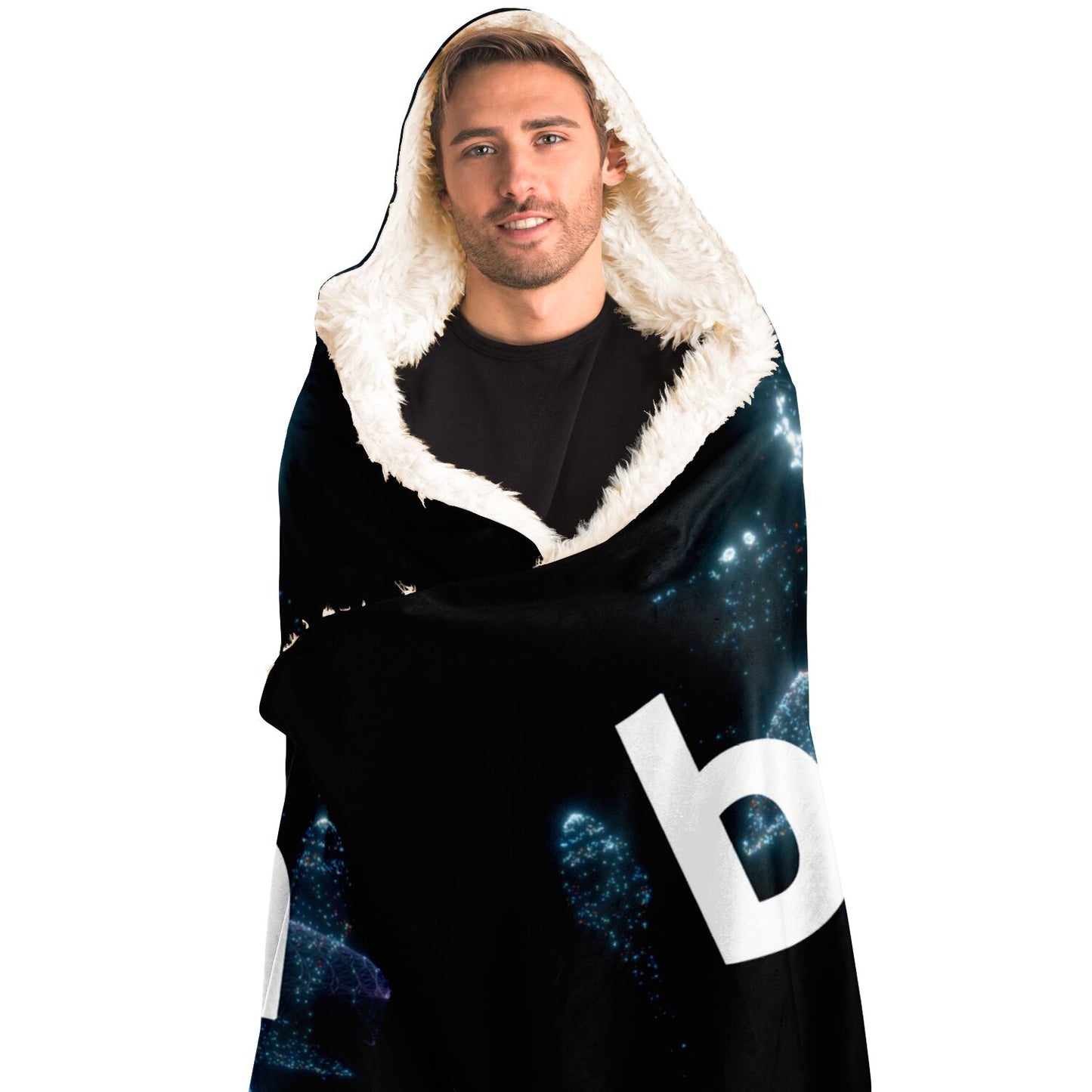 Bitcoin Galaxy Hooded Blanket In N Out Crypto