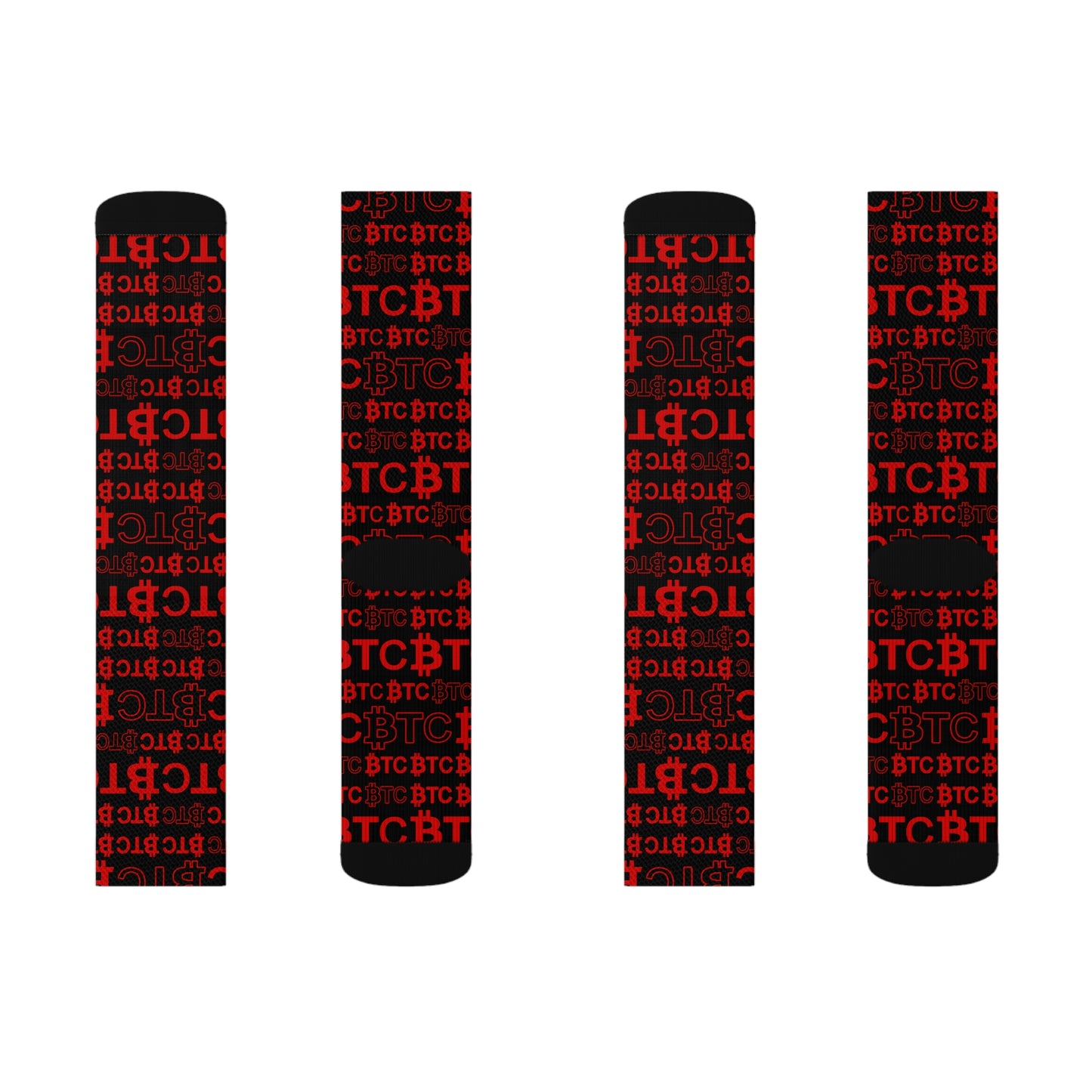 Bitcoin Dubai Red Socks Printify