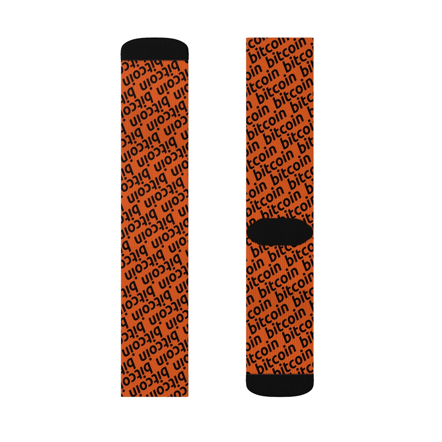 Bitcoin Orange Socks Printify