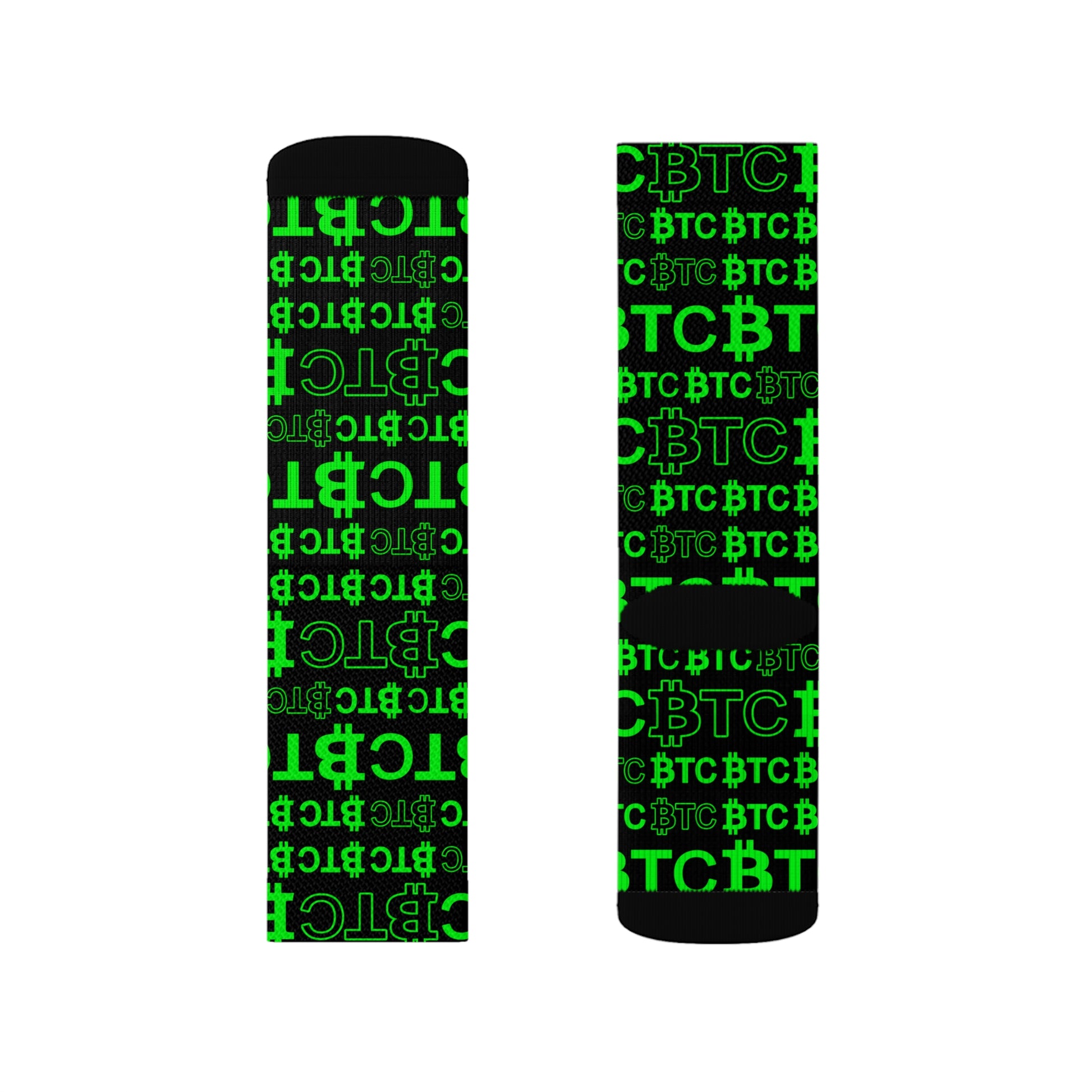 Bitcoin Dubai Green Socks Printify