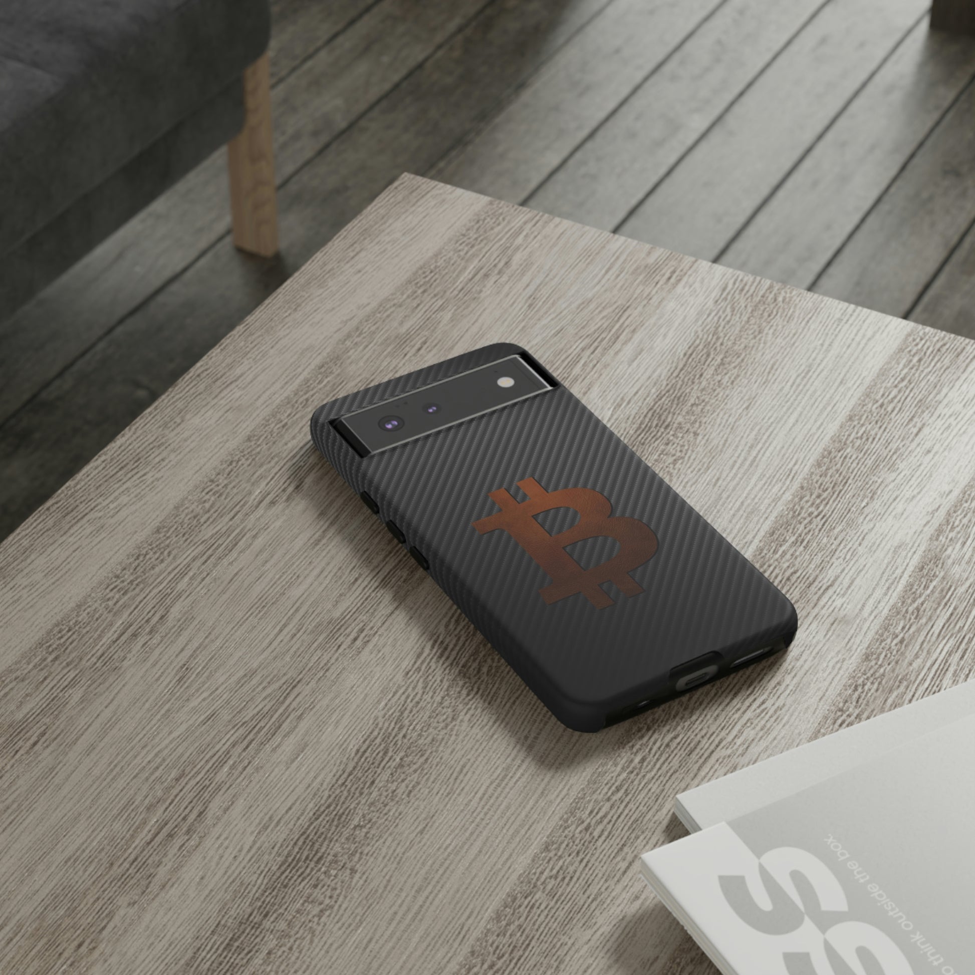 Bitcoin Fiber Brown Leather Case In N Out Crypto