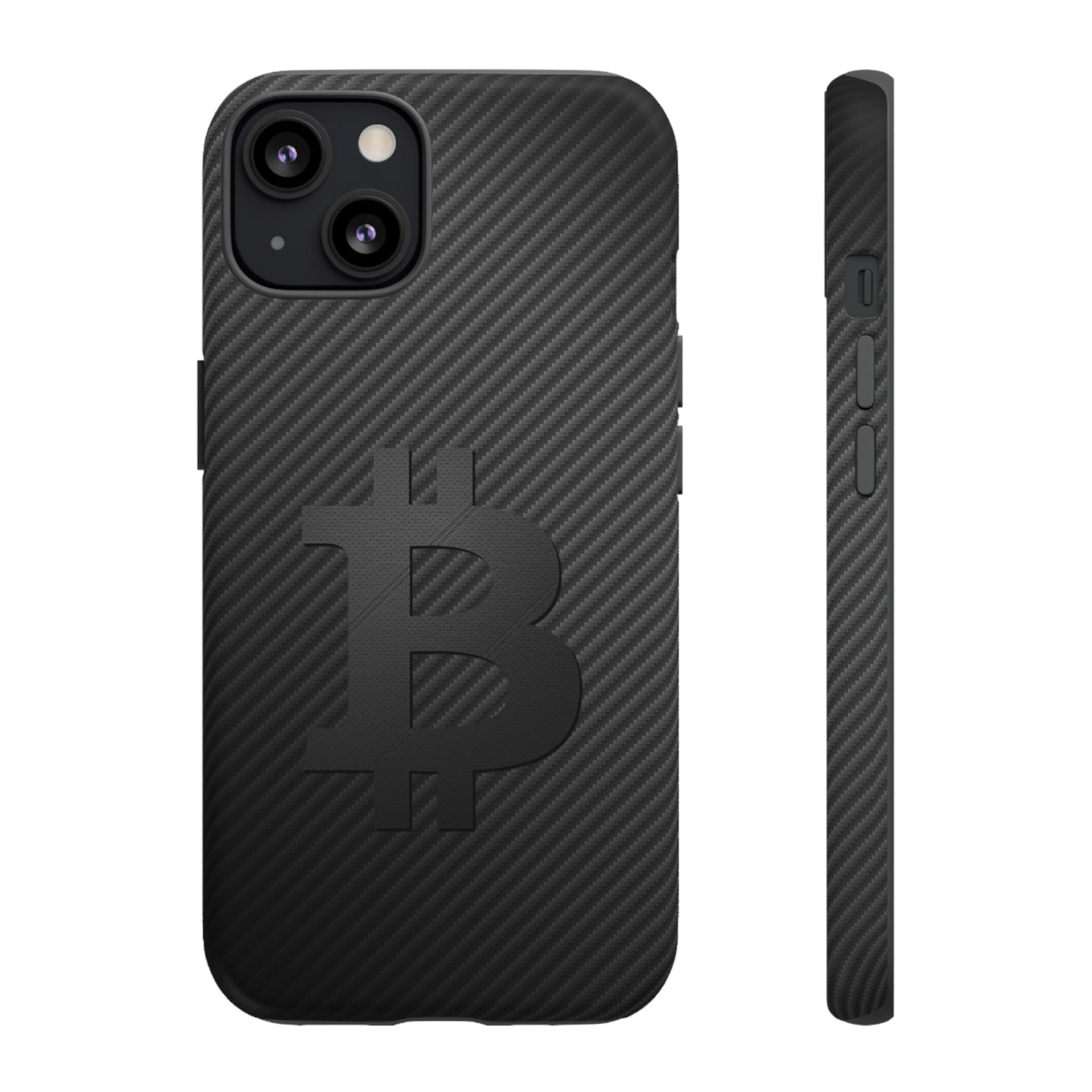Bitcoin Fiber Blk Leather Tough Case In N Out Crypto
