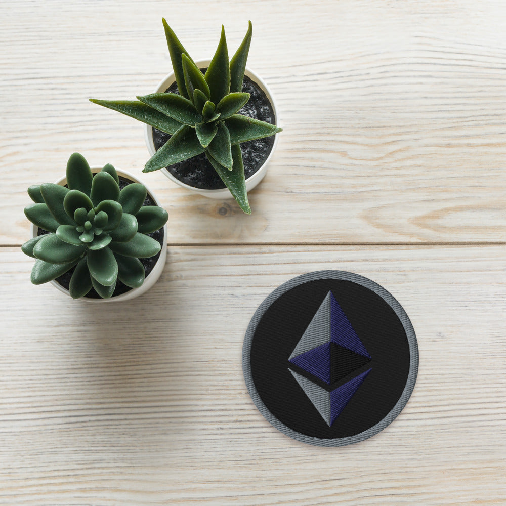ETHEREUM Embroidered Patches | Appliques & Patches | ethereum-embroidered-patches | printful