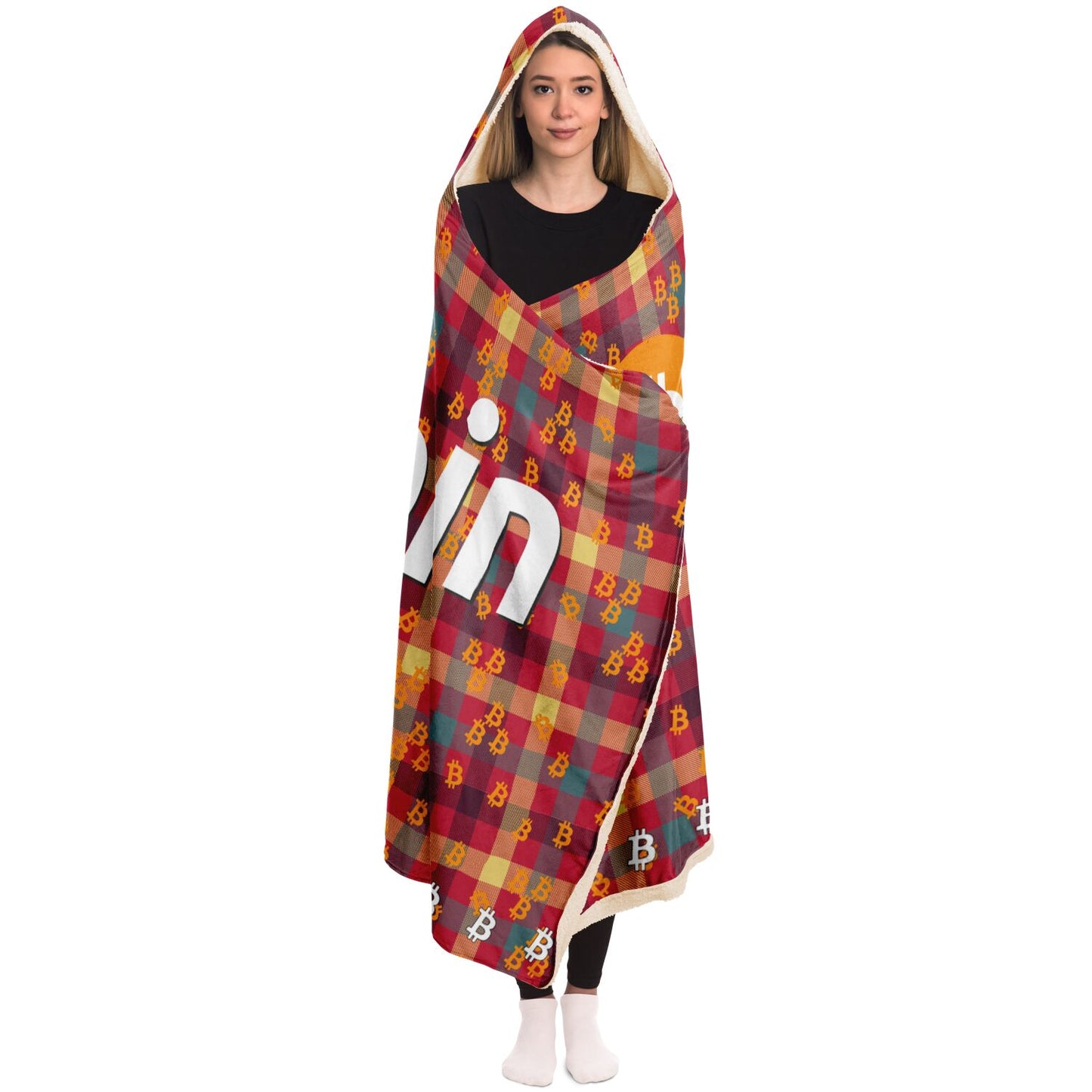 Bitcoin Fall Hooded Blanket