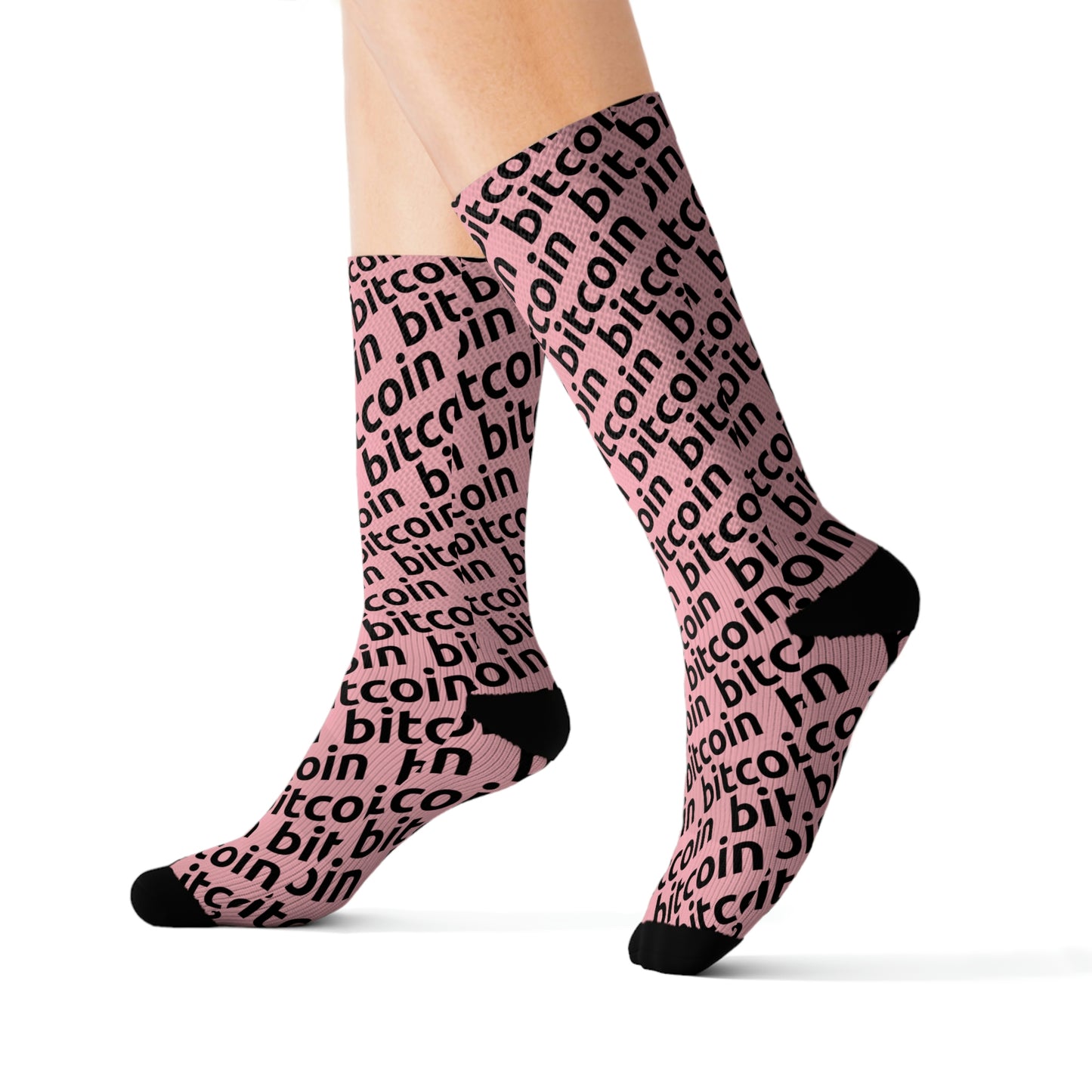 Bitcoin Rosa Socks Printify