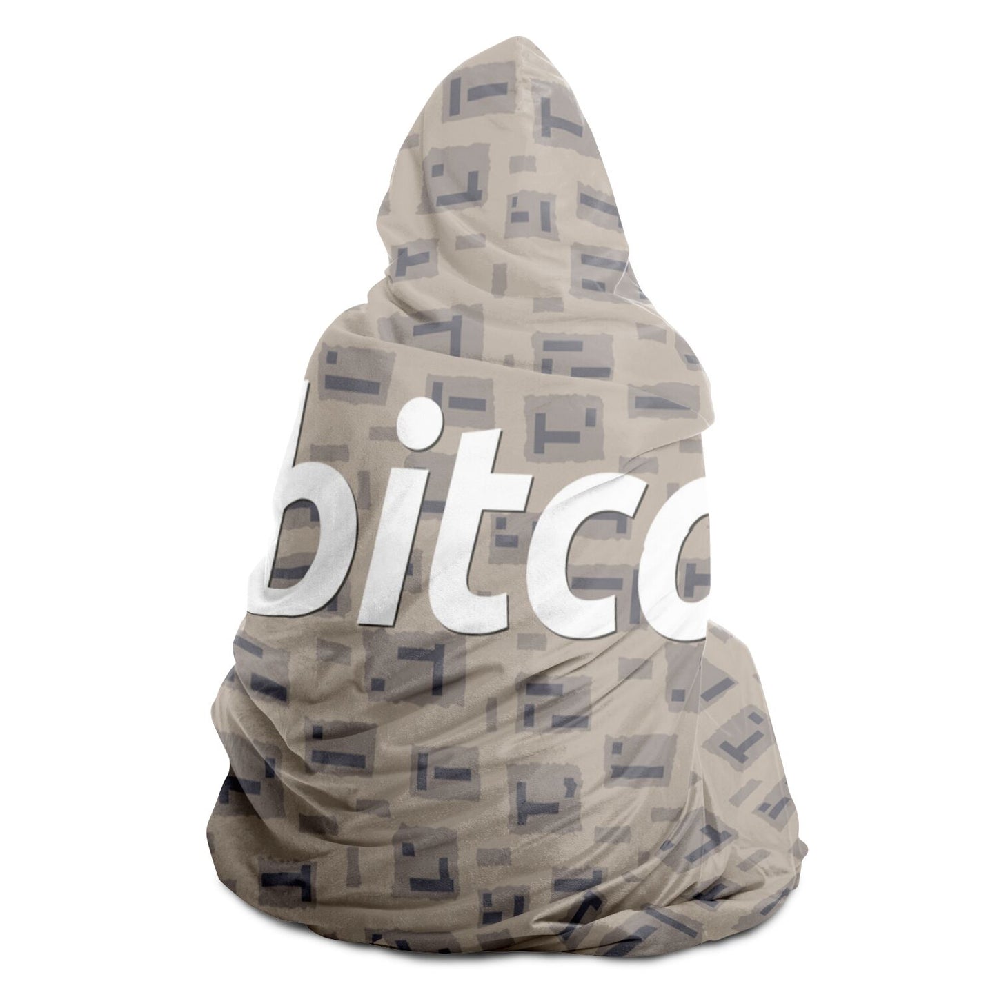 Bitcoin Camo Desert Hooded Blanket In N Out Crypto