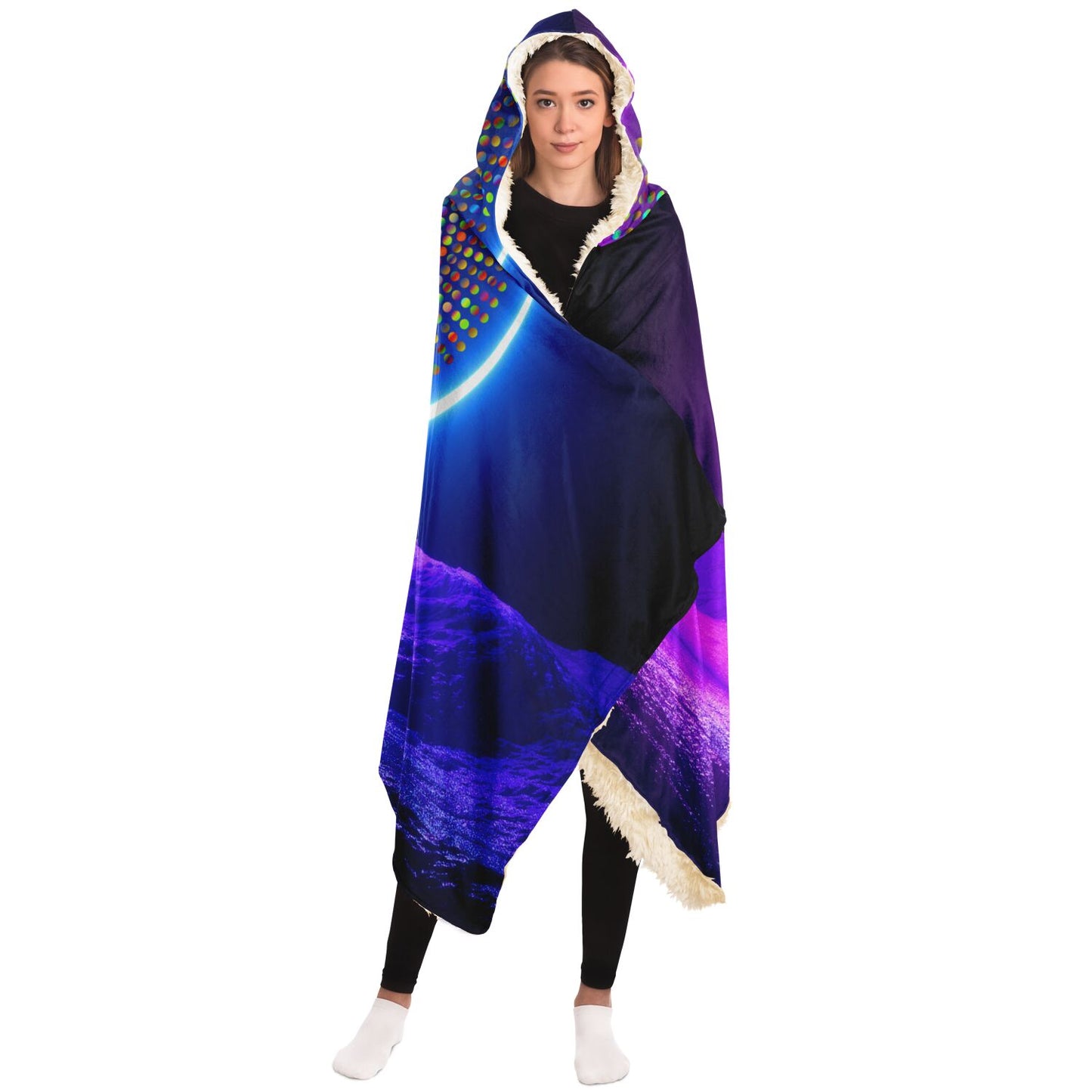 Bitcoin Space Hooded Blanket In N Out Crypto
