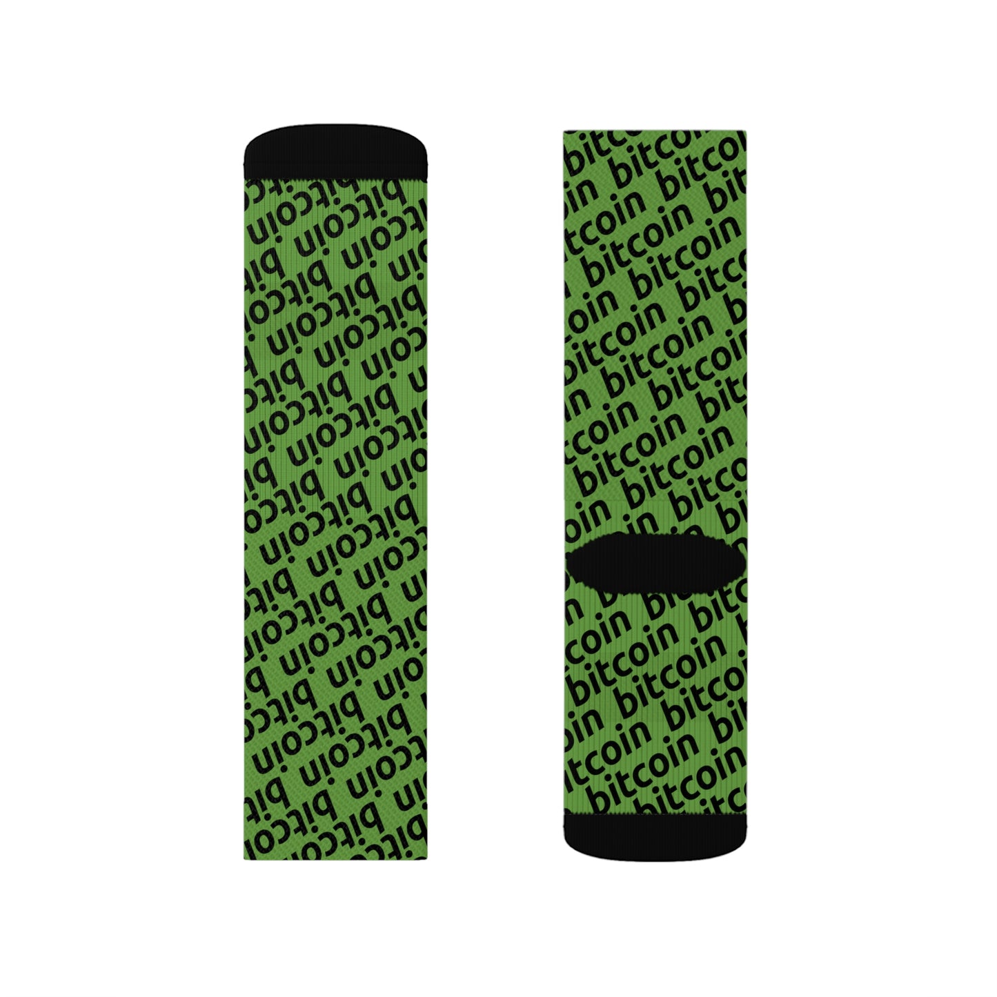 Bitcoin Green Socks Printify