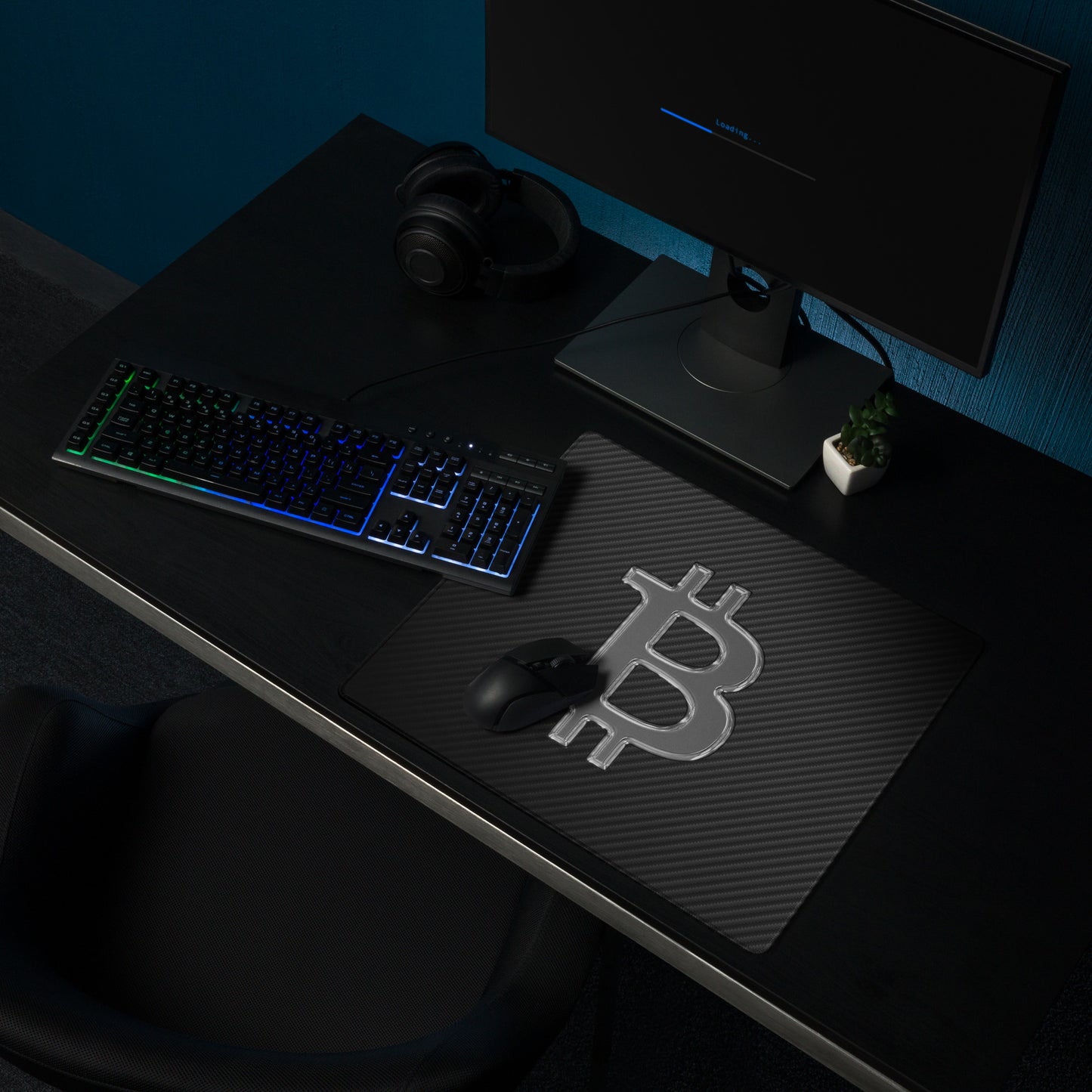 Bitcoin Silver Gaming Pad