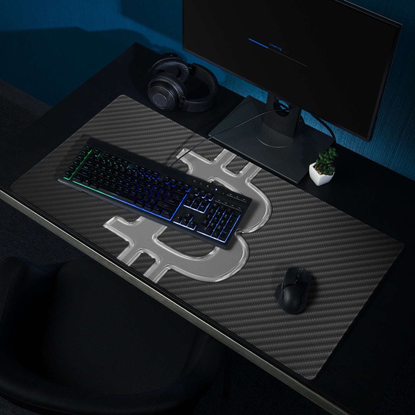 Bitcoin Silver Gaming Pad