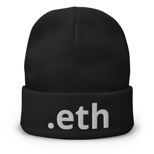 ETHEREUM ETH Embroidered | Hats | ethereum-eth-embroidered-beanie | printful